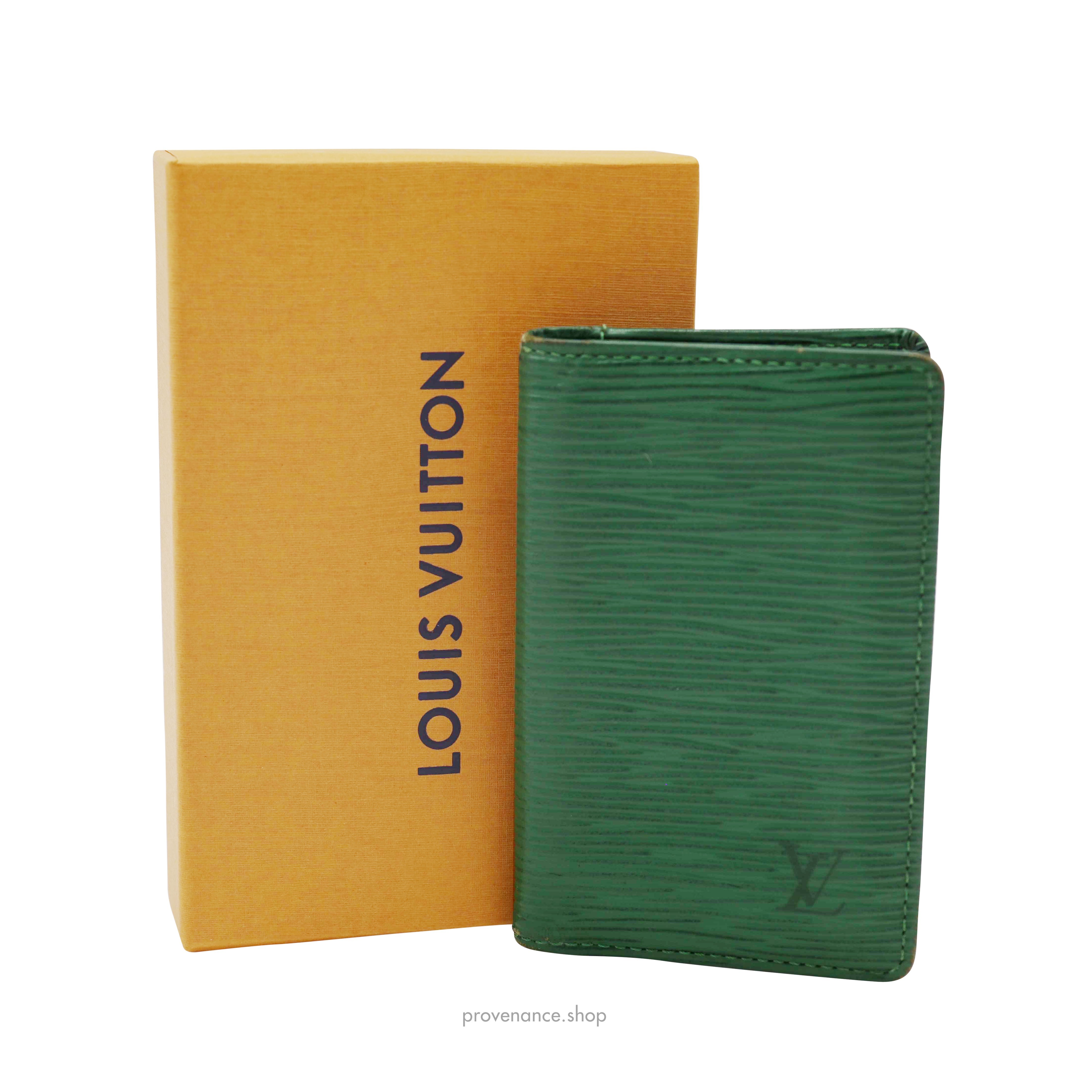 Louis Vuitton Green Epi Pocket Organizer popular / Card Holder