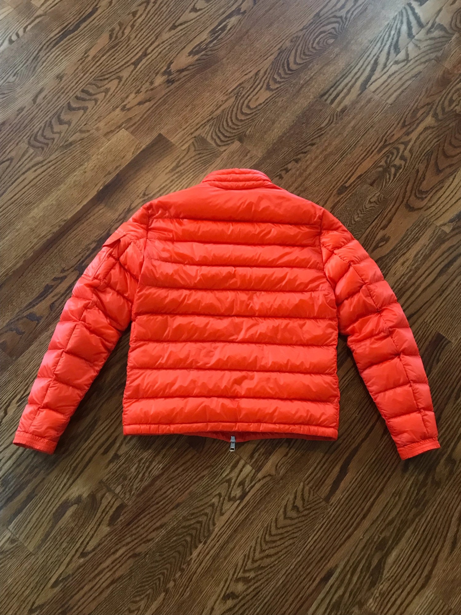 Moncler MONCLER LAMBOT LIGHT PUFFER ORANGE JACKET SIZE 1 SMALL mmichleski REVERSIBLE