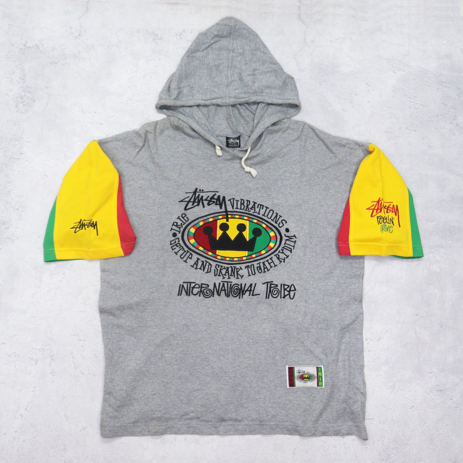 Stussy WORLD TRIBE 1980 スカジャン Vintage 80s Bootleg Stussy Worldwide Tribe Faded Blue Purple