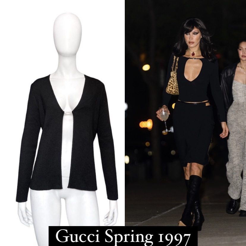 GUCCI Gucci spring 1997 Tom Ford wool knit top cardigan
