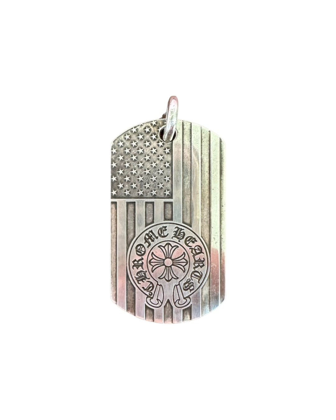 Chrome Hearts The heroes project American flag horseshoe dog tag