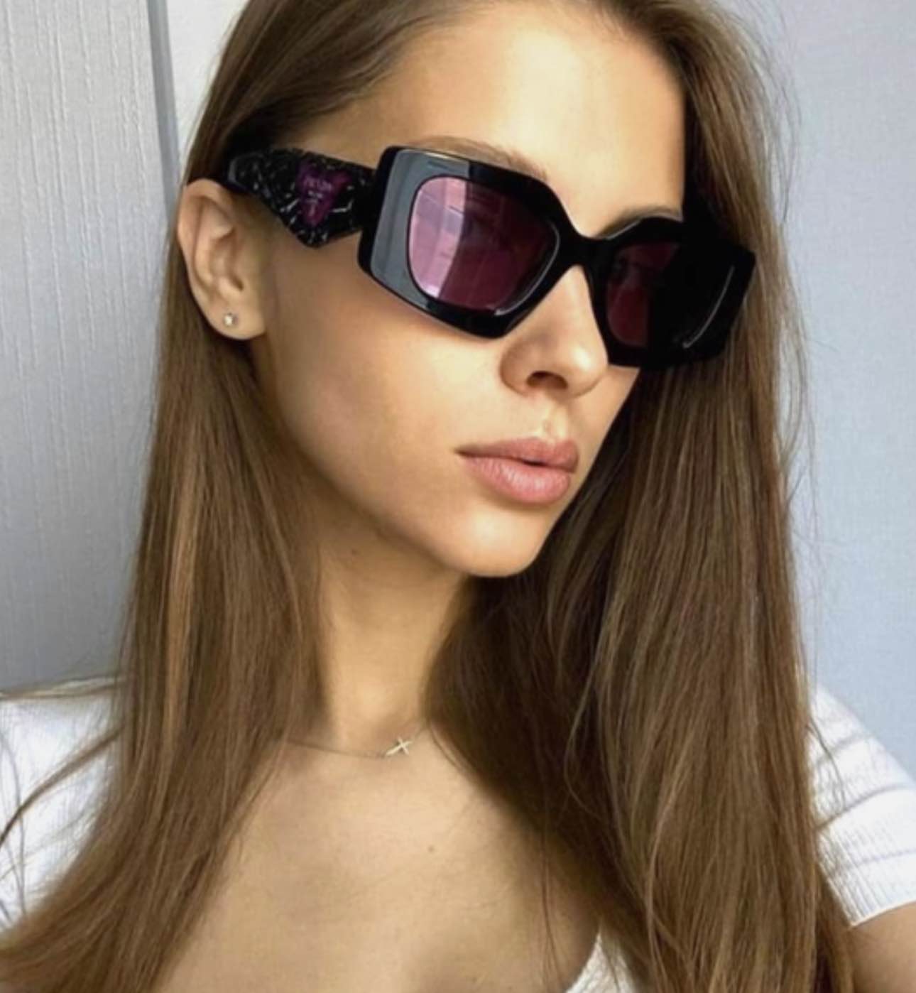 Prada BRAND NEW PRADA PR15YS 1AB07Q Black/Dark Violet Mirror  display picture 2