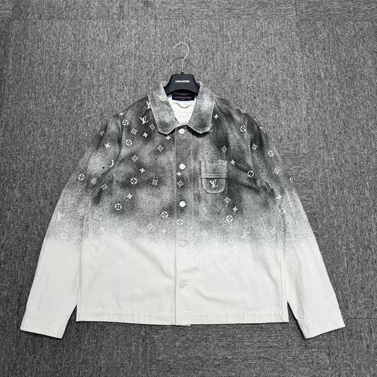 Louis Vuitton LV Gradient Snowfall Monogram Denim Jacket M