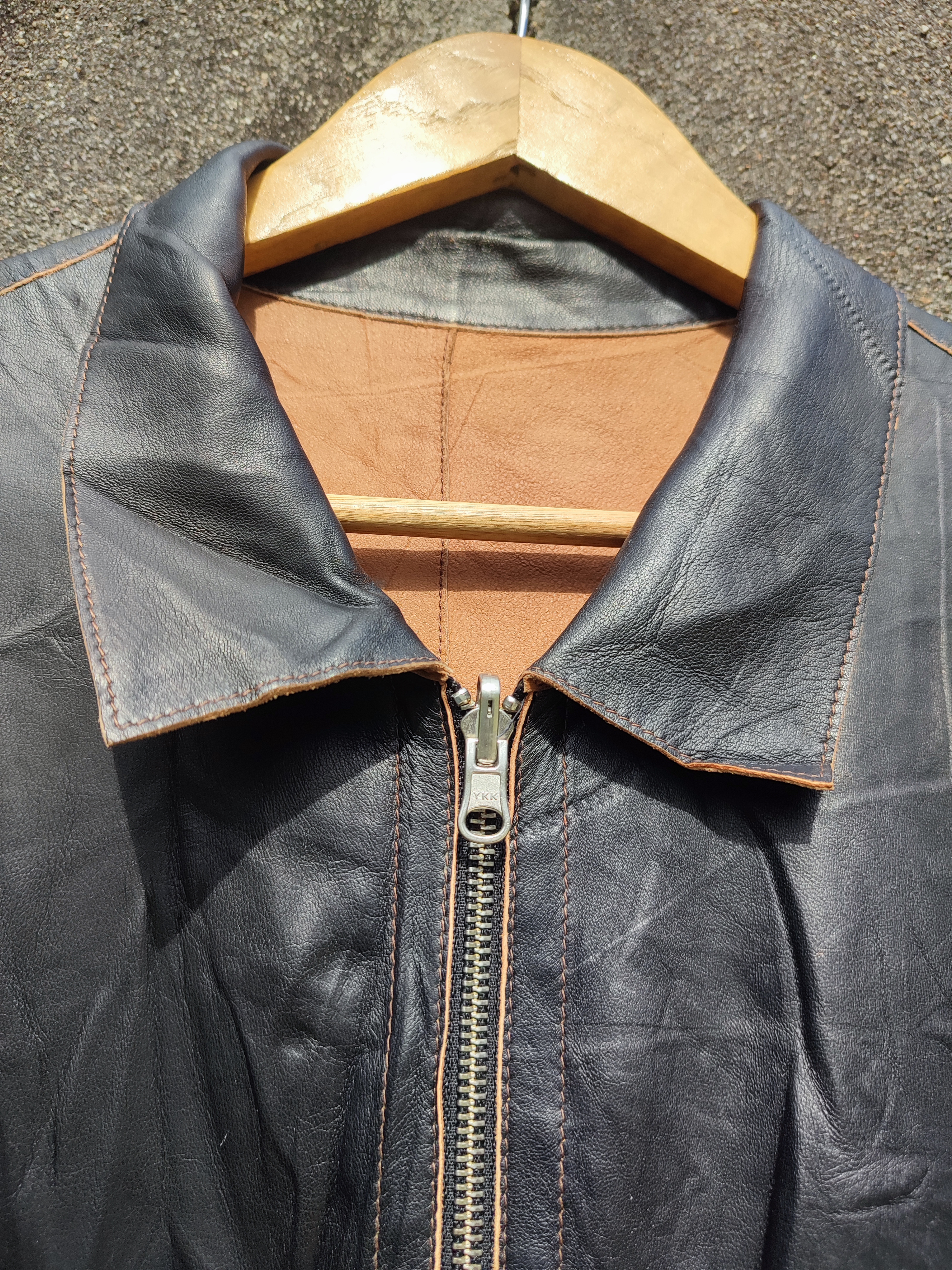 Other Designers Designer - Italian Designer Franco Rossetti Reversible  Leather Jacket | arthriftology | REVERSIBLE