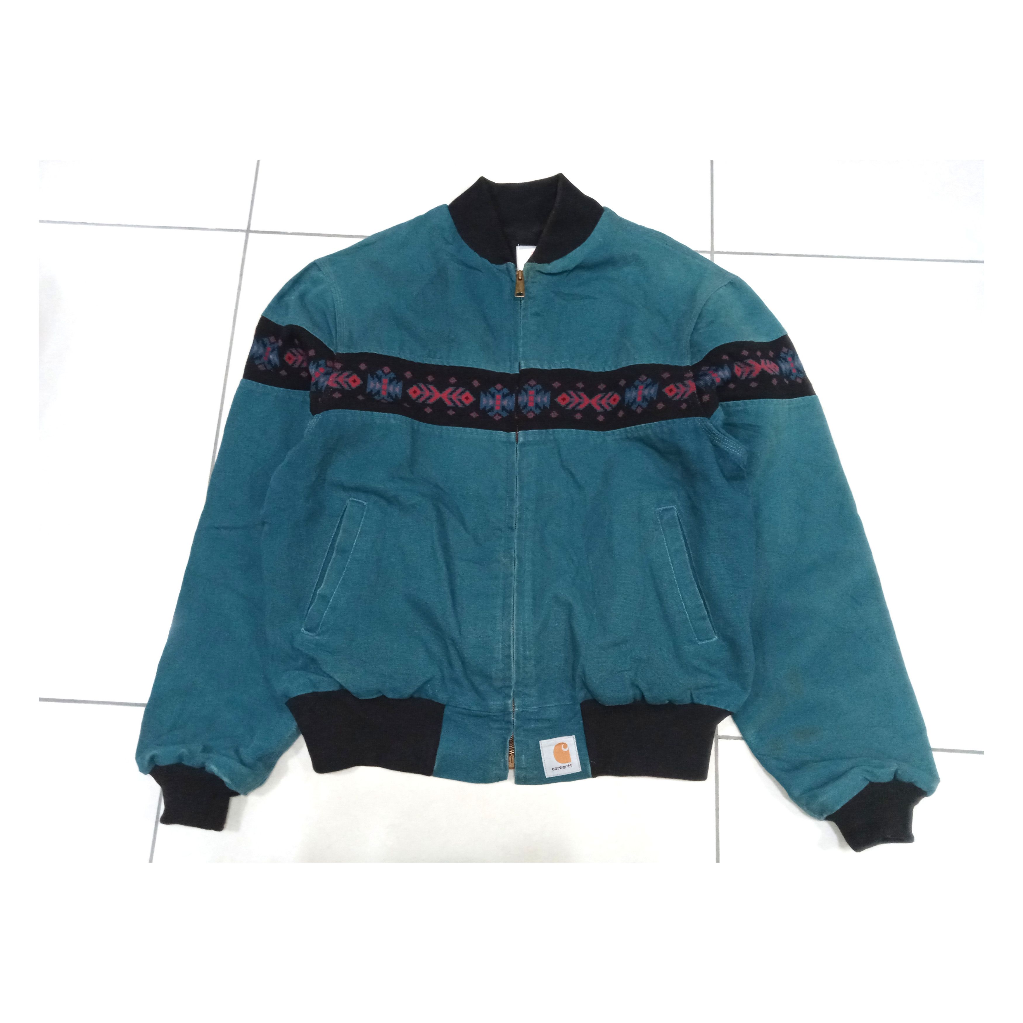 Vintage 90's Carhartt Navajo Jacket outlet Teal Green Size XL