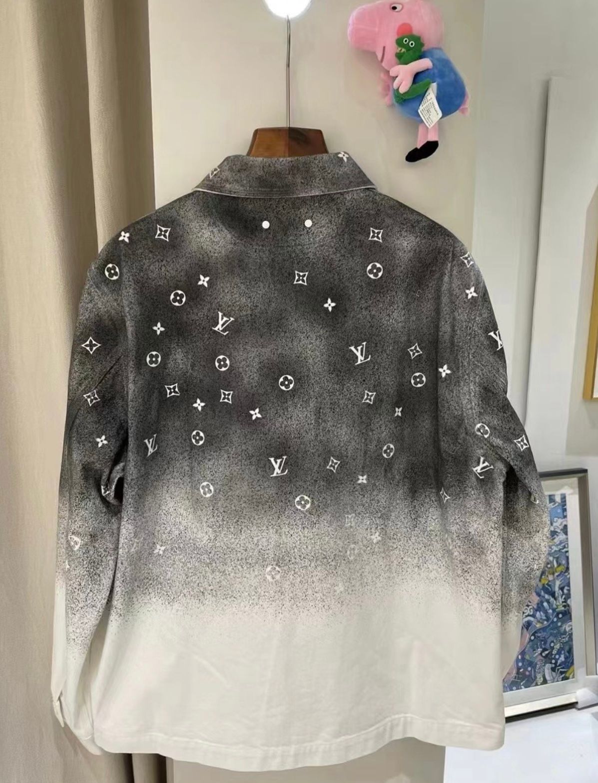 Louis Vuitton デニムジャケット グレー　XXL Louis Vuitton LV Gray Star Gradient Denim JKT XXL | ubvintage