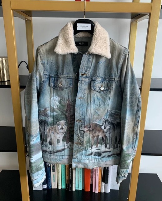 Trucker Jacket Distressed Denim Amiri Denim Jacket Mens AMIRI 19FW