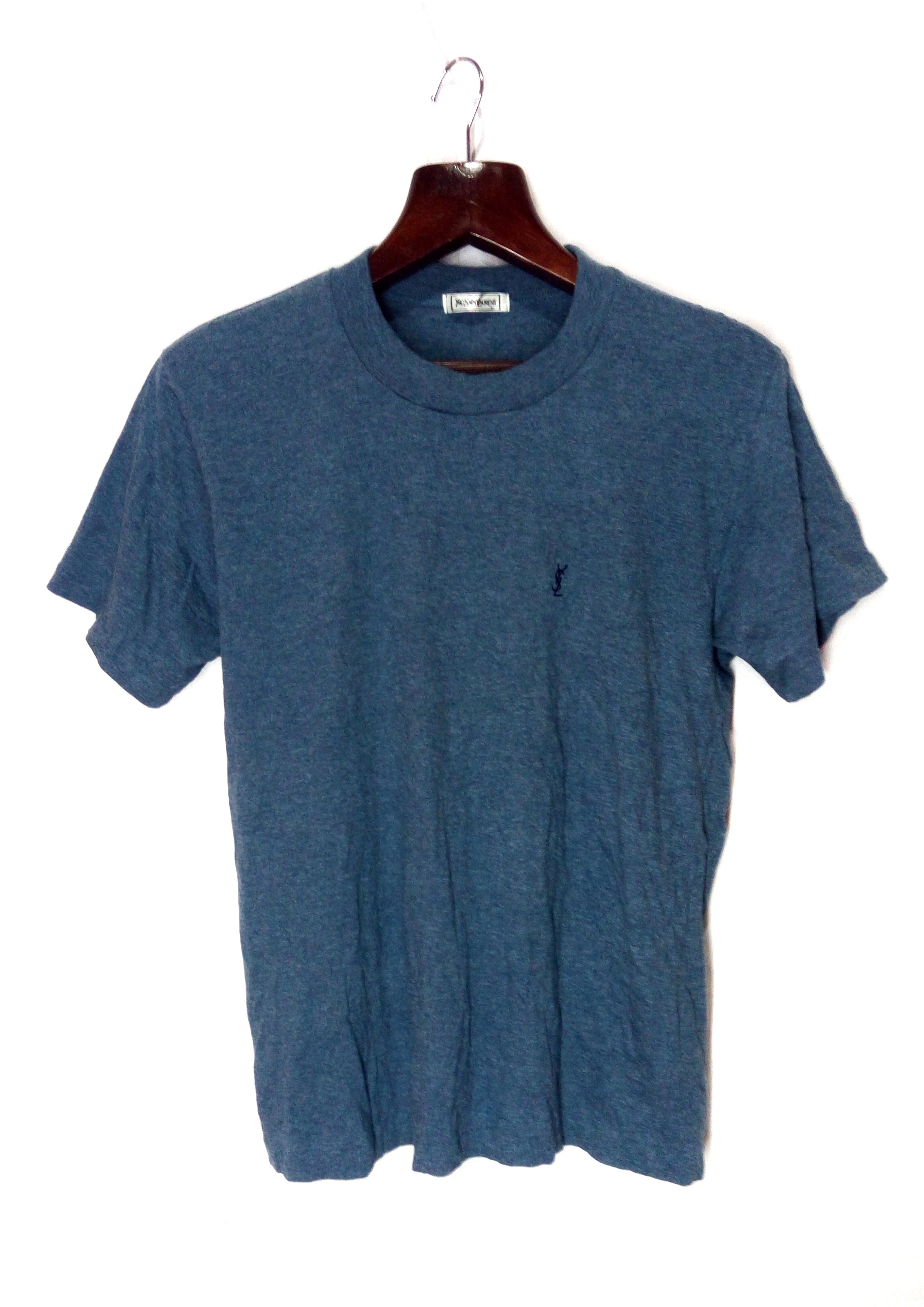 SAINT LAURENT Yves Saint Laurent YSL embroidered small logo T