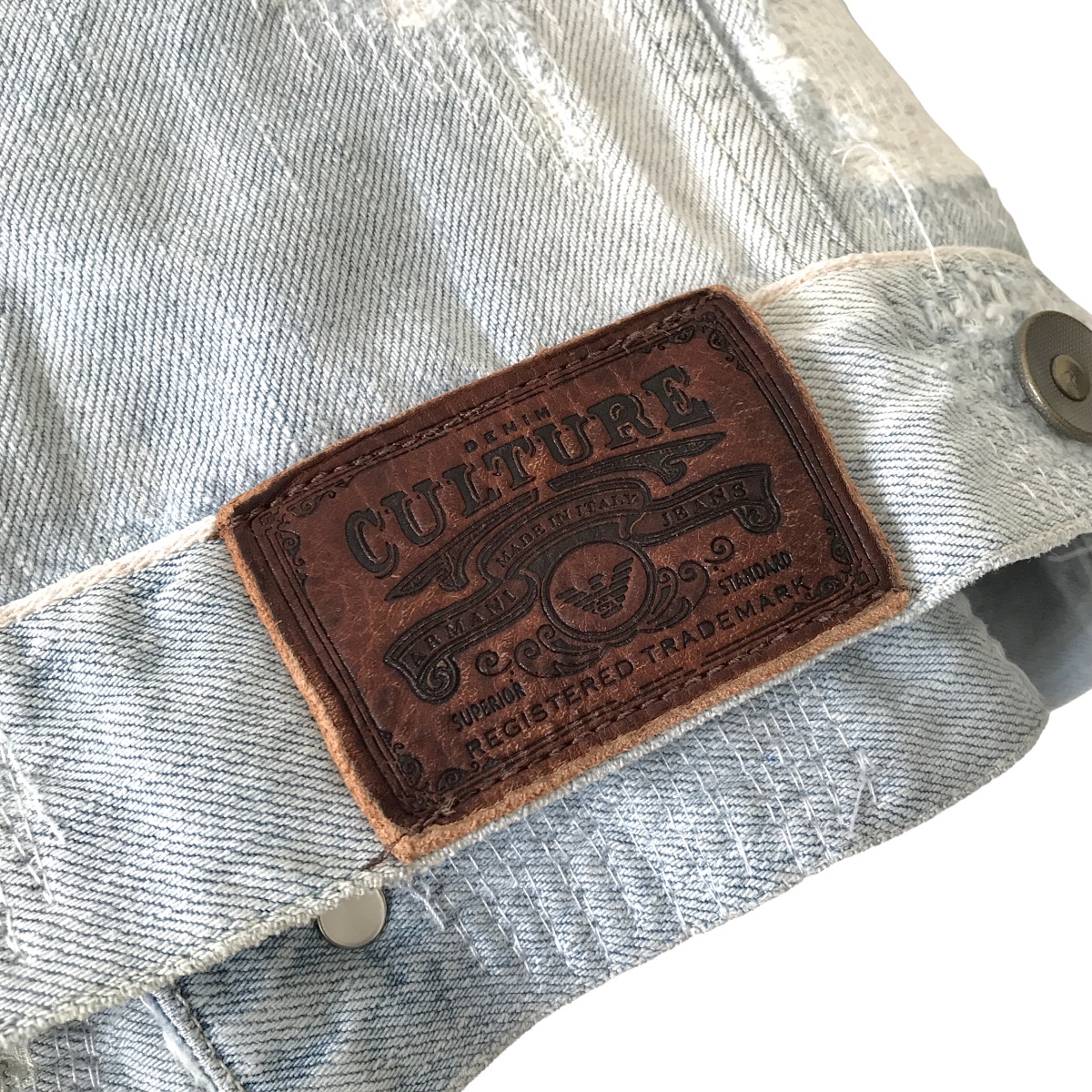 Other Designers Designer Authentic Armani Jeans Italy Limited Edition Denim Jacket comeonpeep REVERSIBLE