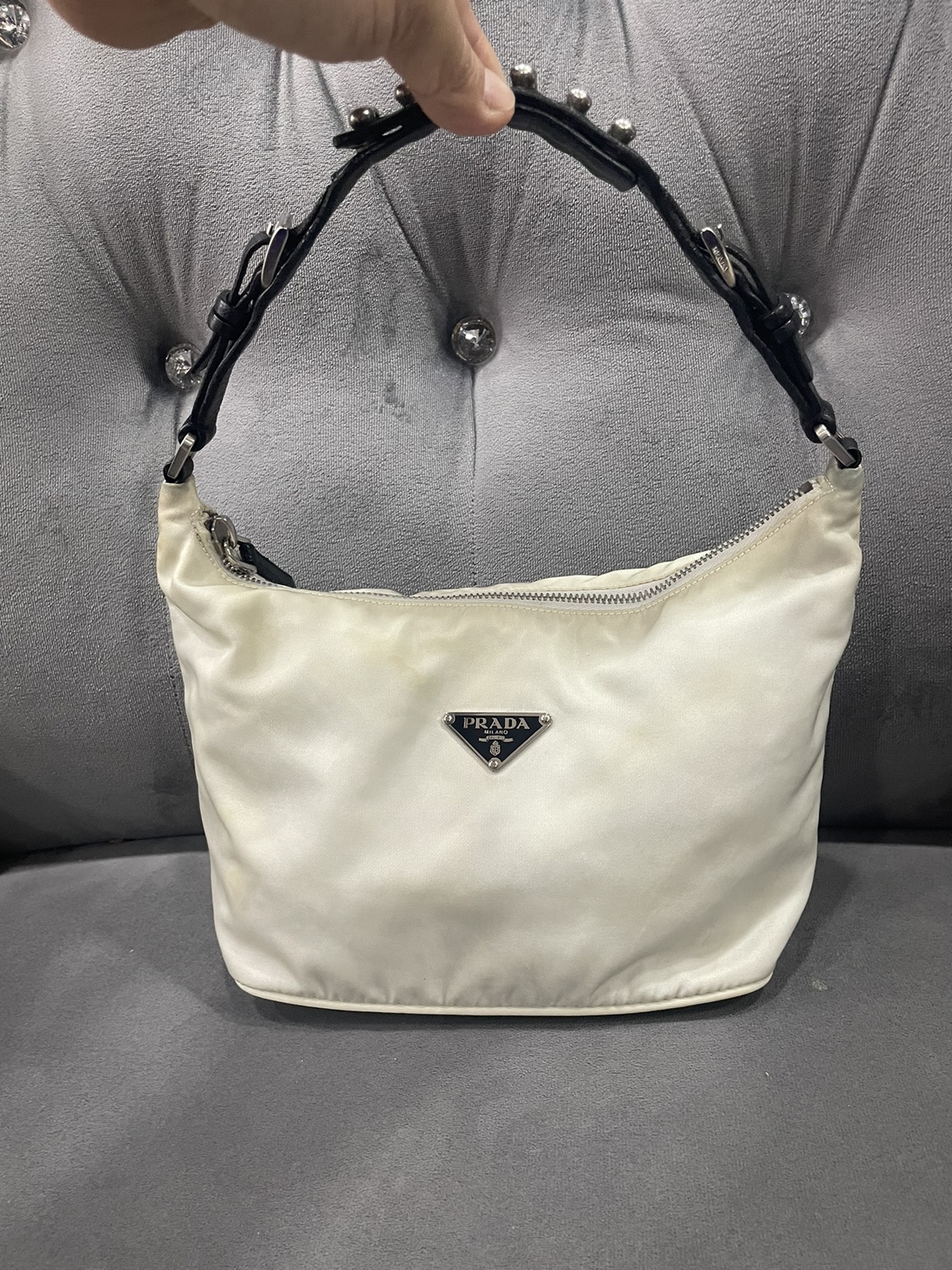 Prada Authentic vintage PRADA hobo bag tamayaki store REVERSIBLE