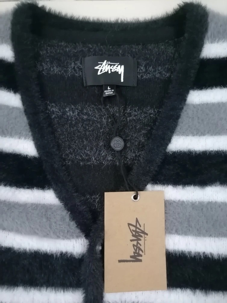 トップス stussy shaggy stripe cardigan Stussy Stripe Shaggy Cardigan – Norwood
