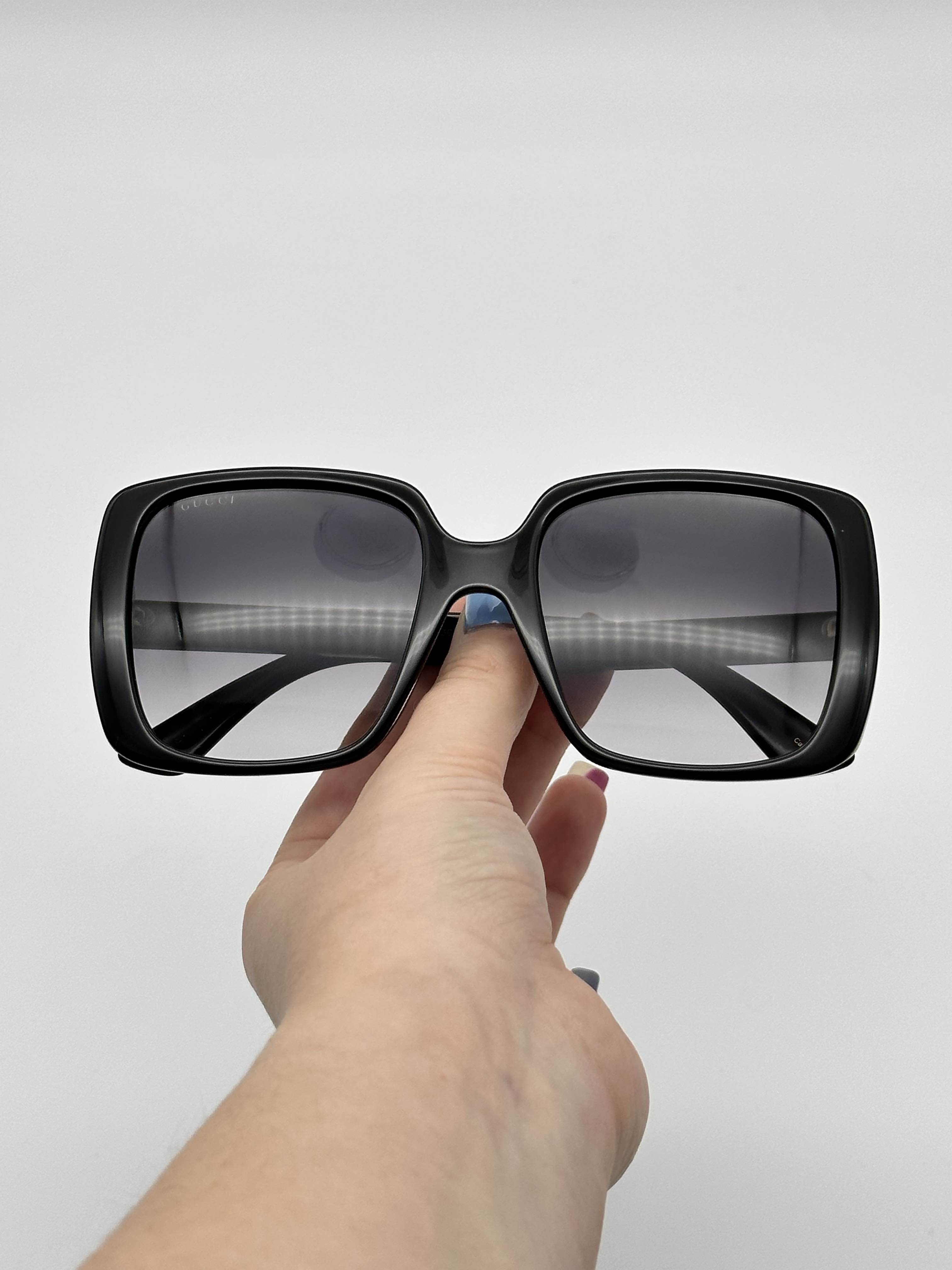 Authentic Gucci Grey Gradient Square Ladies Sunglasses GG0632S 001 Gucci GG0632SA 001 Sunglasses - Pretavoir main image 2