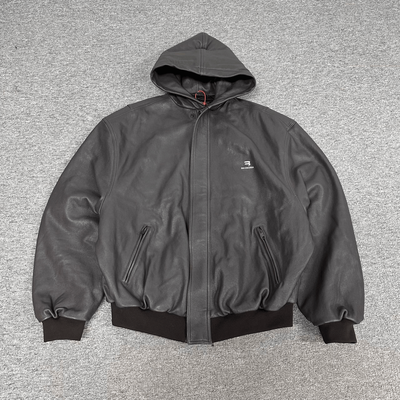 BALENCIAGA Balenciaga Hooded Taxi Leather Jacket 50 | ubvintage