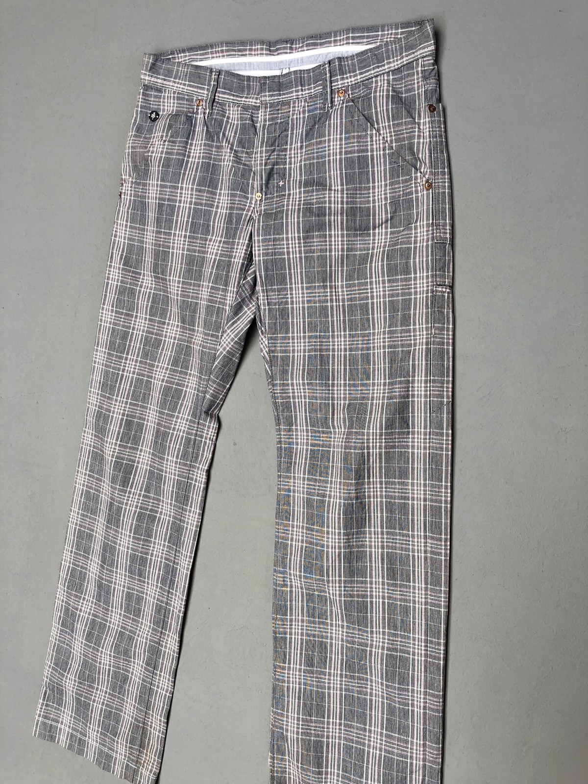 Designer plaid pants outlet
