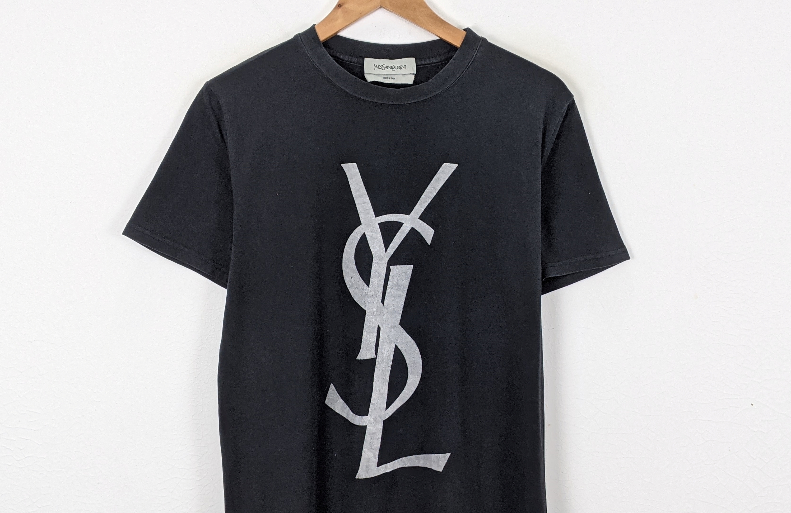 Other Designers Ysl Pour Homme Yves Saint Laurent YSL big logo shirt junkstuff REVERSIBLE