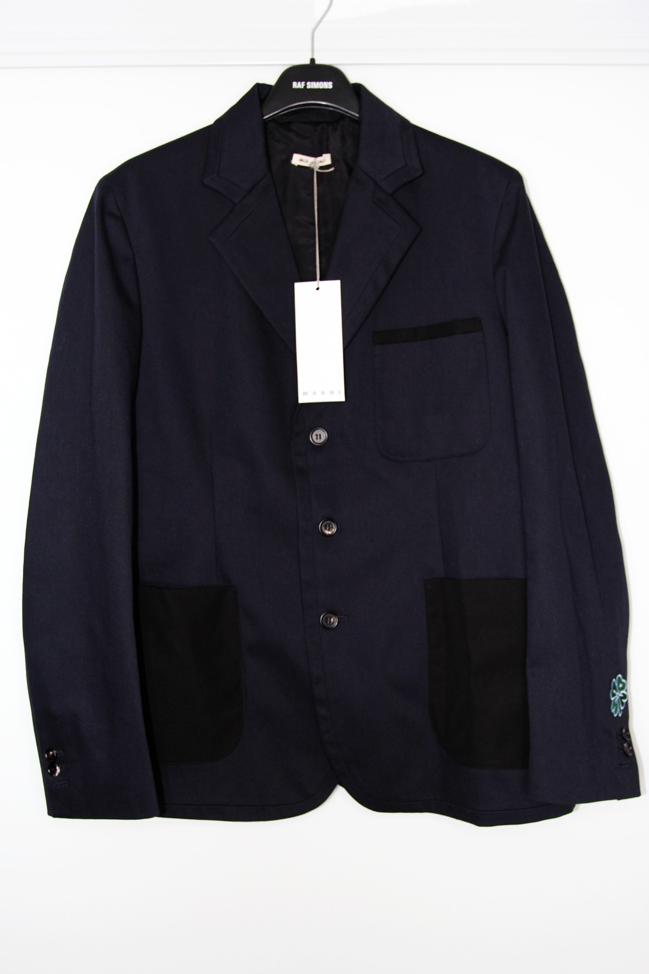 Marni BNWT SS21 MARNI SINGLE BREASTED BLAZER JACKET NAVY 48
