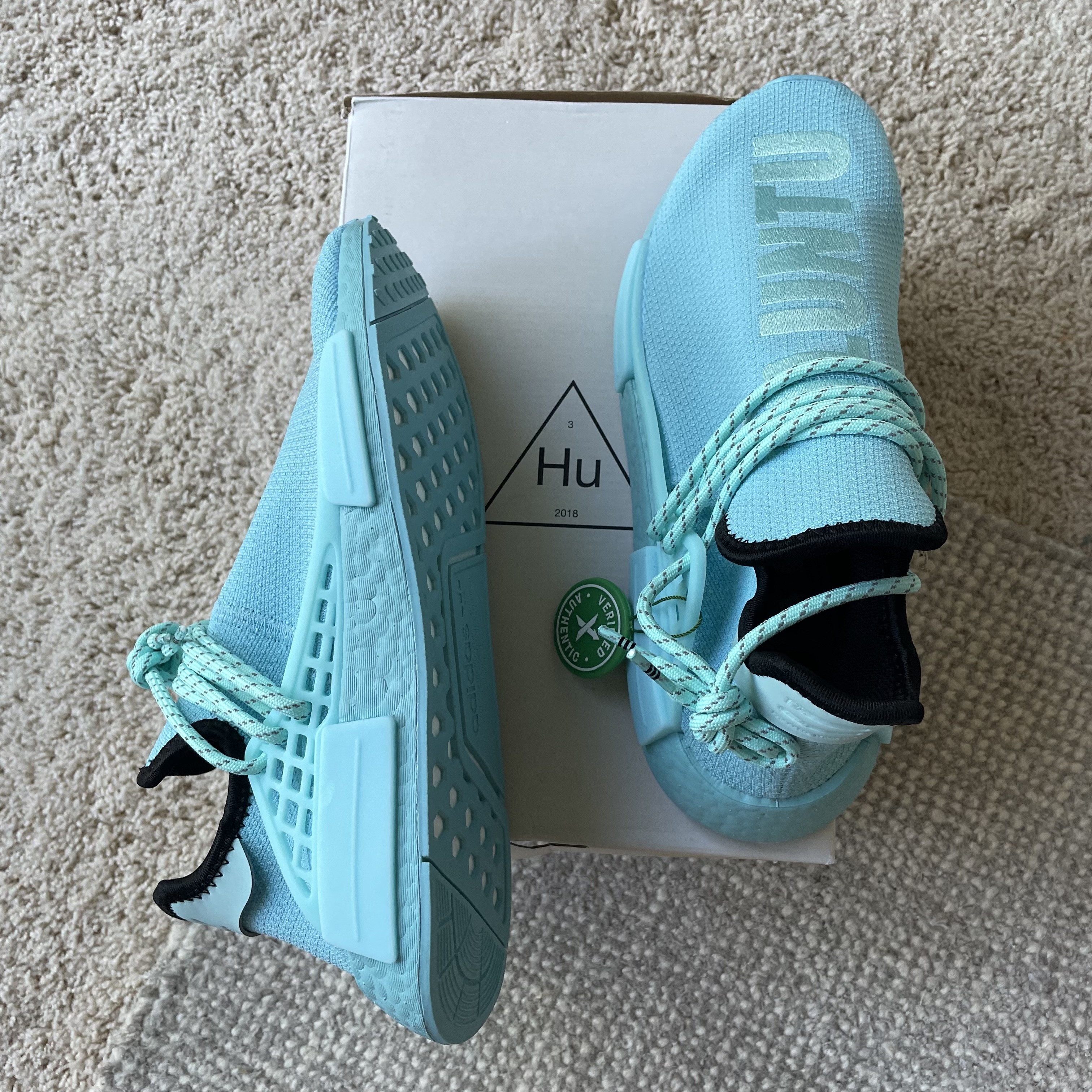adidas GY0094 Human Race NMD Hu Boost “CLEAR AQUA”