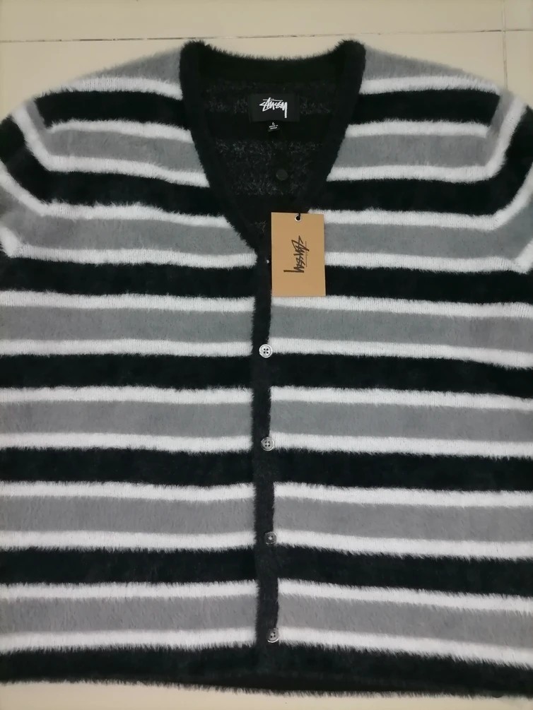 Stüssy STUSSY SHAGGY STRIPE CARDIGAN | storehappy90 | REVERSIBLE