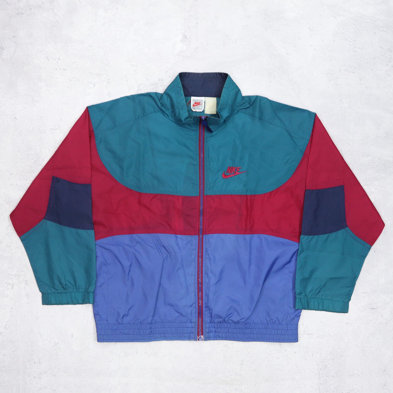 Nike Vintage 90s NIKE Mini Logo Embroidered Multi Color Block 