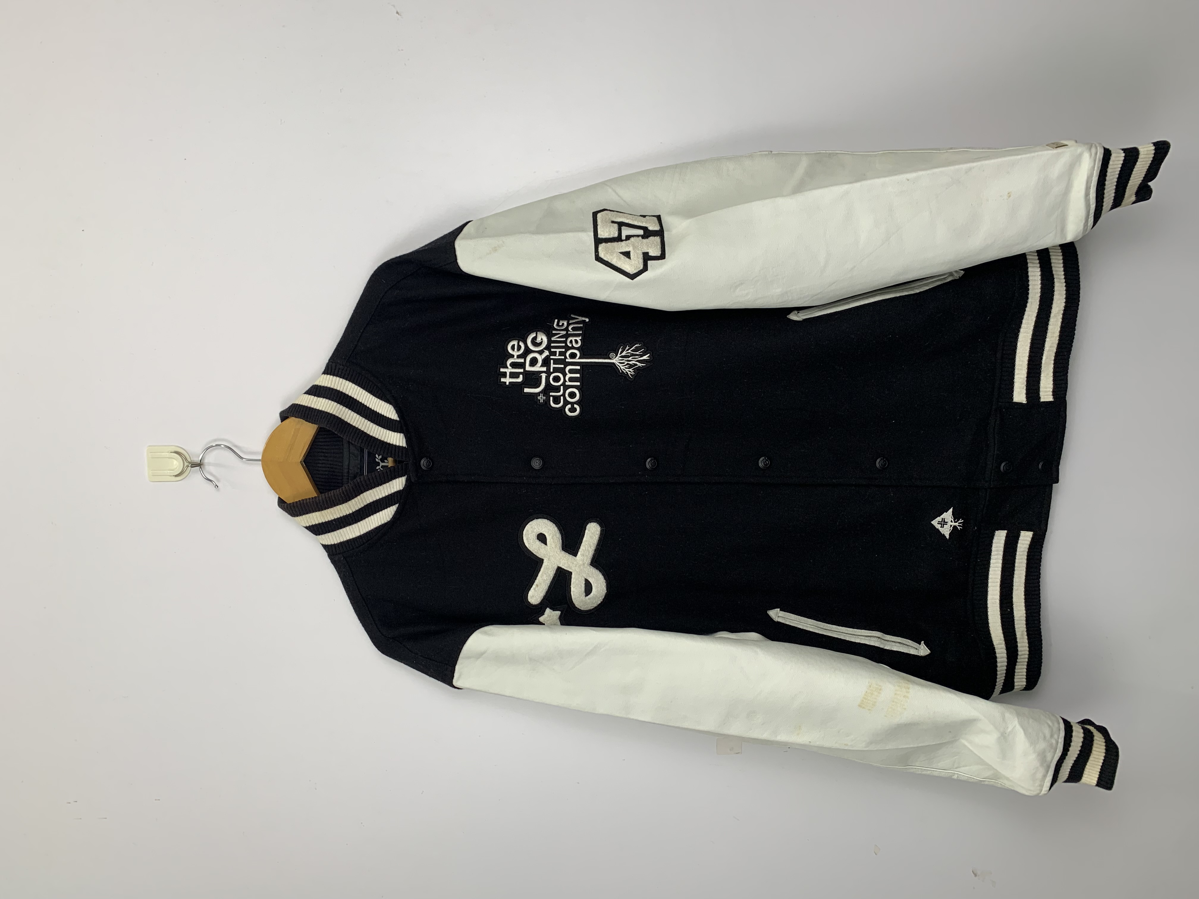Other Designers Vintage Vintage LRG Wool Sleeve Leather Varsity Jacket reuse collection REVERSIBLE