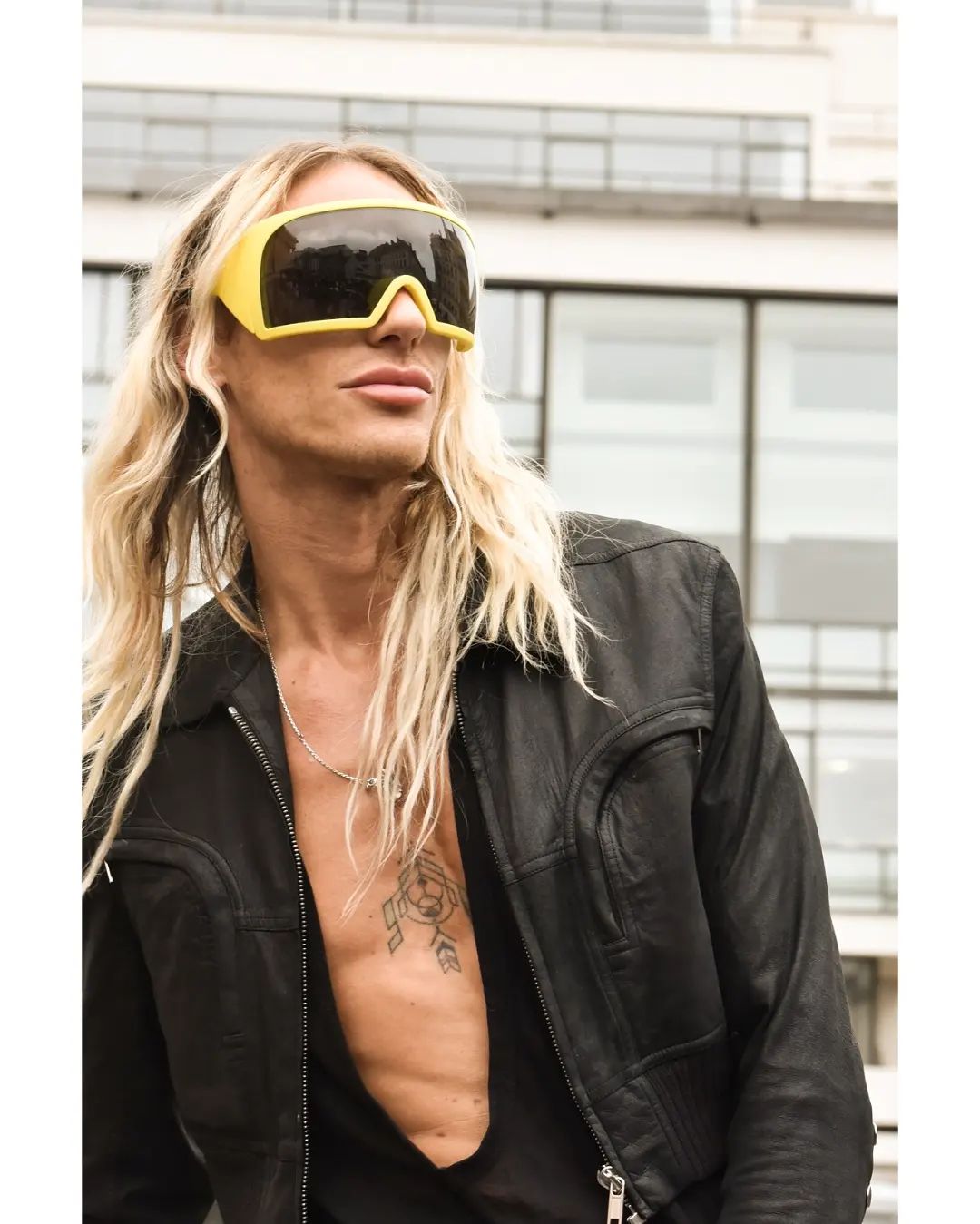 Rick Owens *NEW* KRIESTER MASK/SHIELD SUNGLASSES LEMON SS23