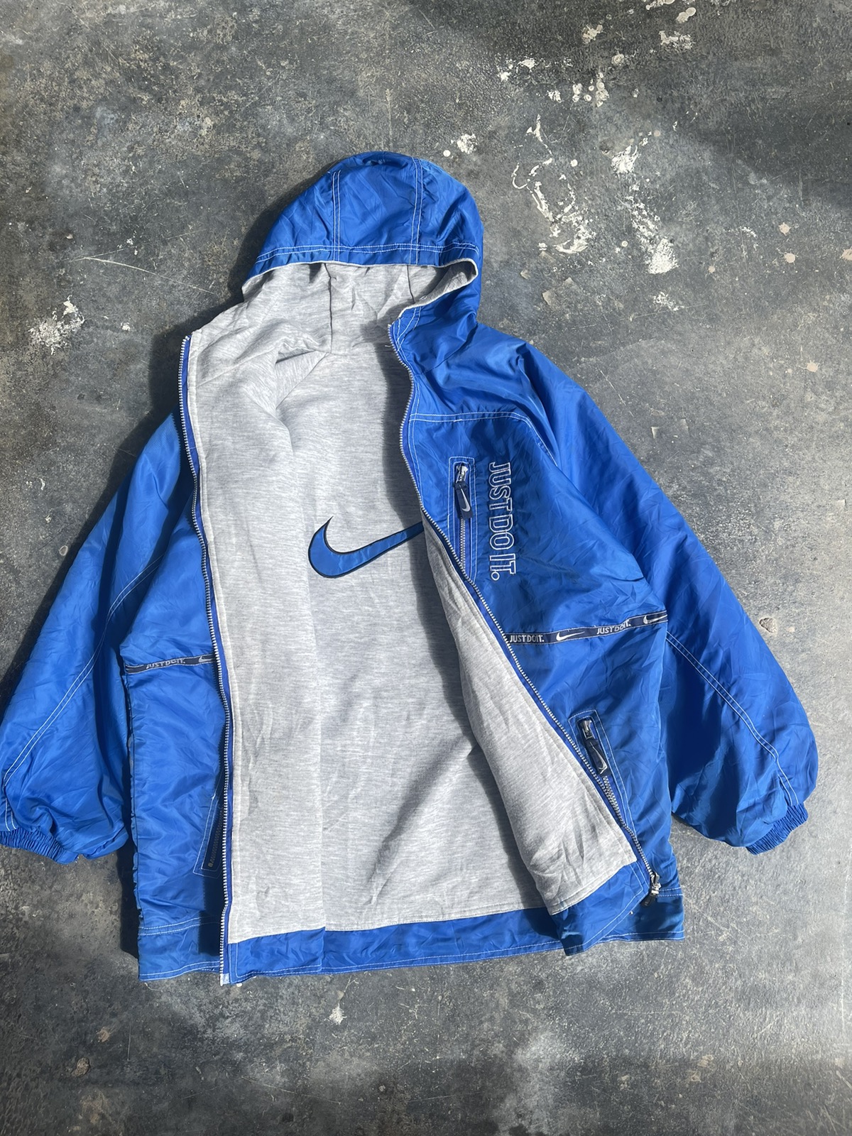 Nike Vintage Reversible 2 way Nike Just Do It oversized jacket rottenhype REVERSIBLE