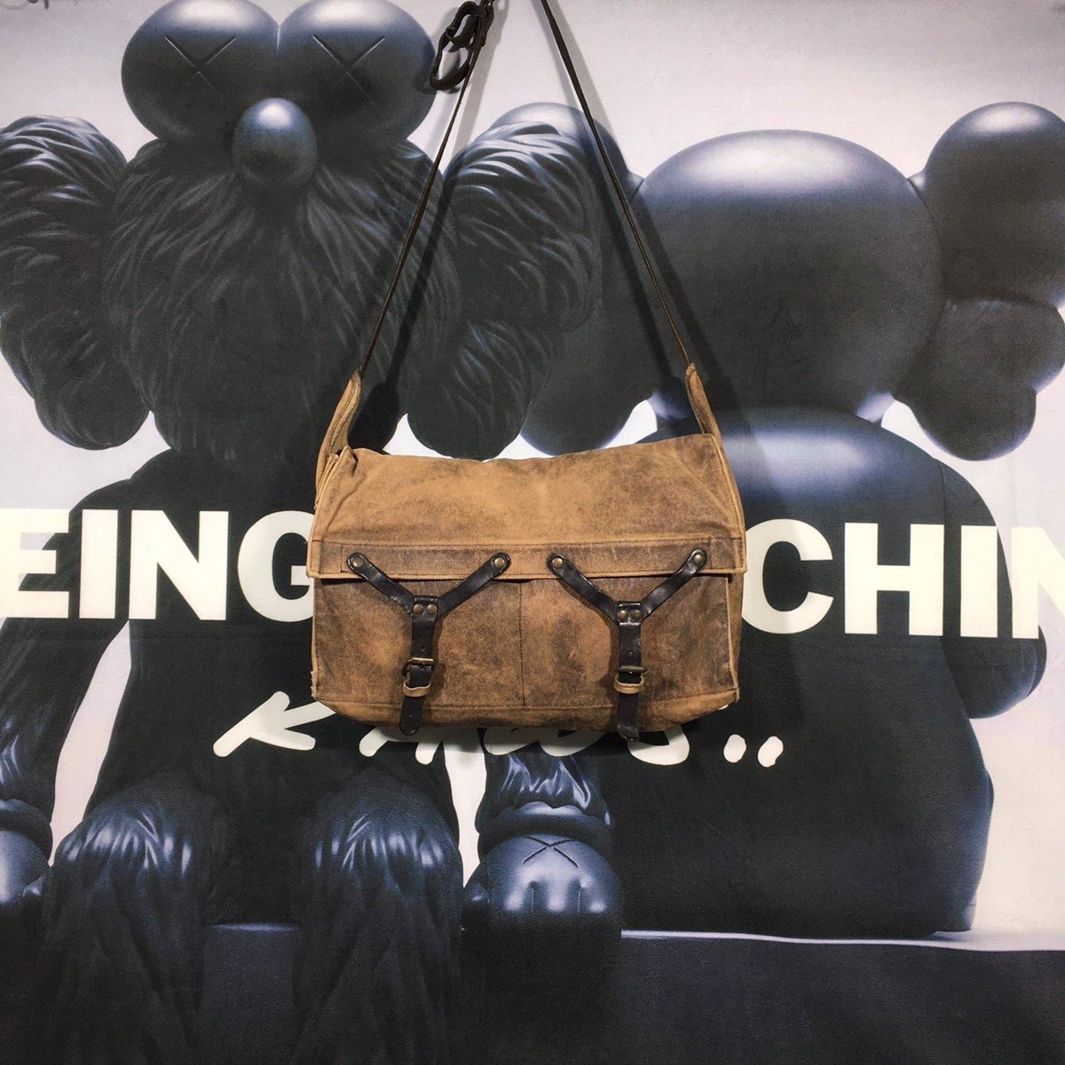 メゾンマルジェラ　military bag maison margiela Maison Margiela Line11 Archive Military Canvas/Leather Satchel