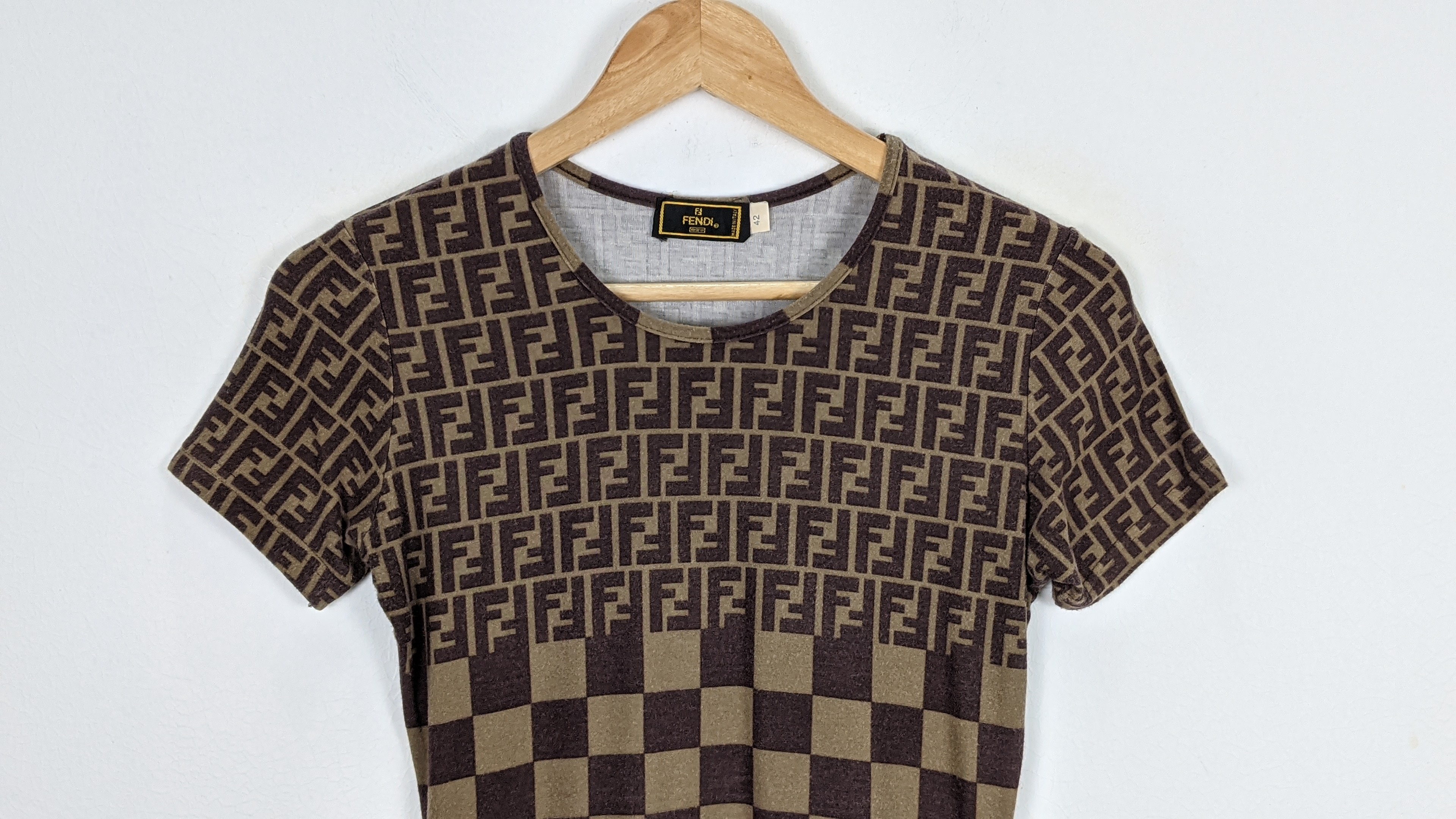 FENDI Vintage Fendi Monogram shirt junkstuff REVERSIBLE