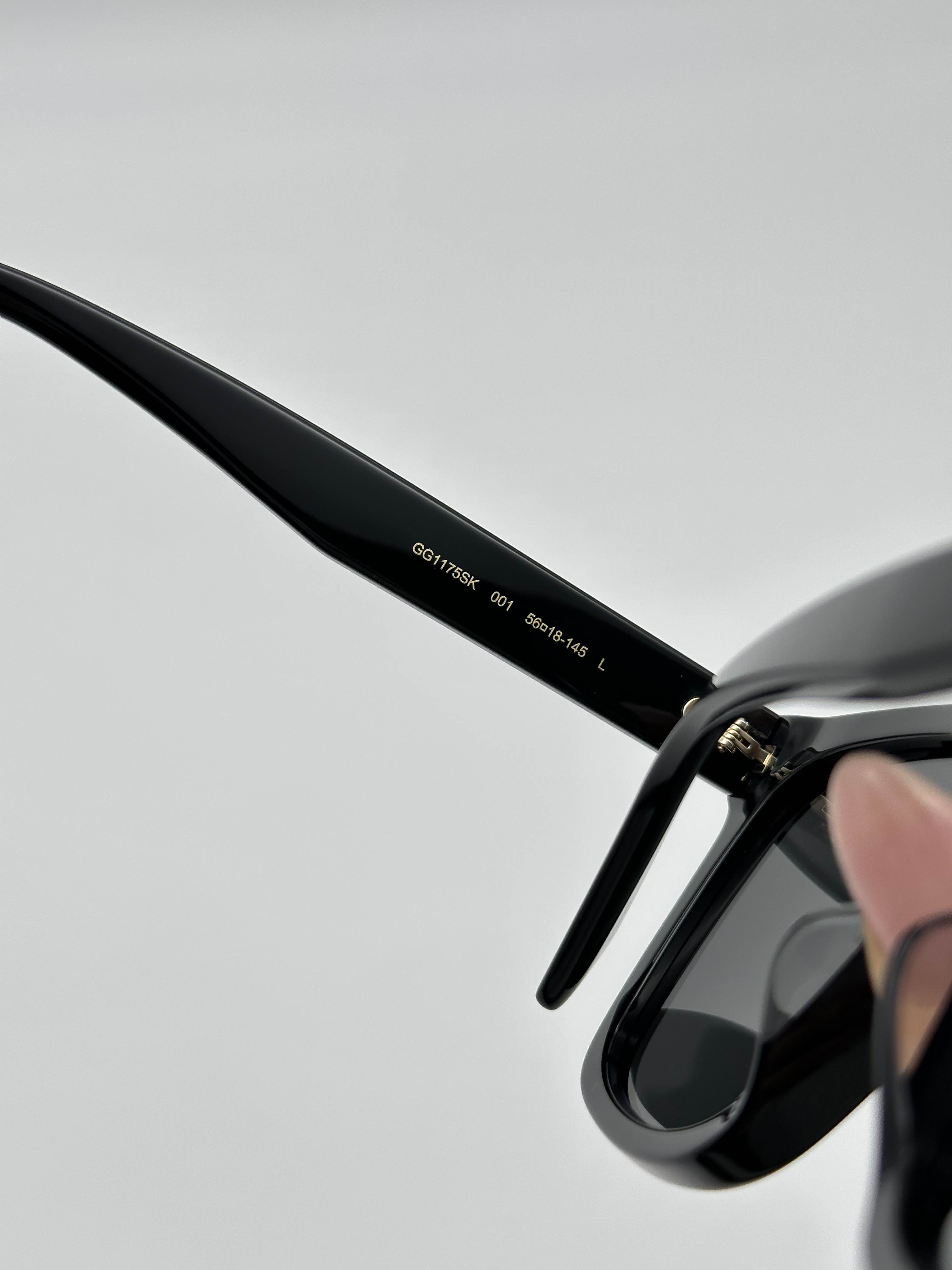 GUCCI BRAND NEW GUCCI GG1175SK 001 POLARIZED Black/Grey