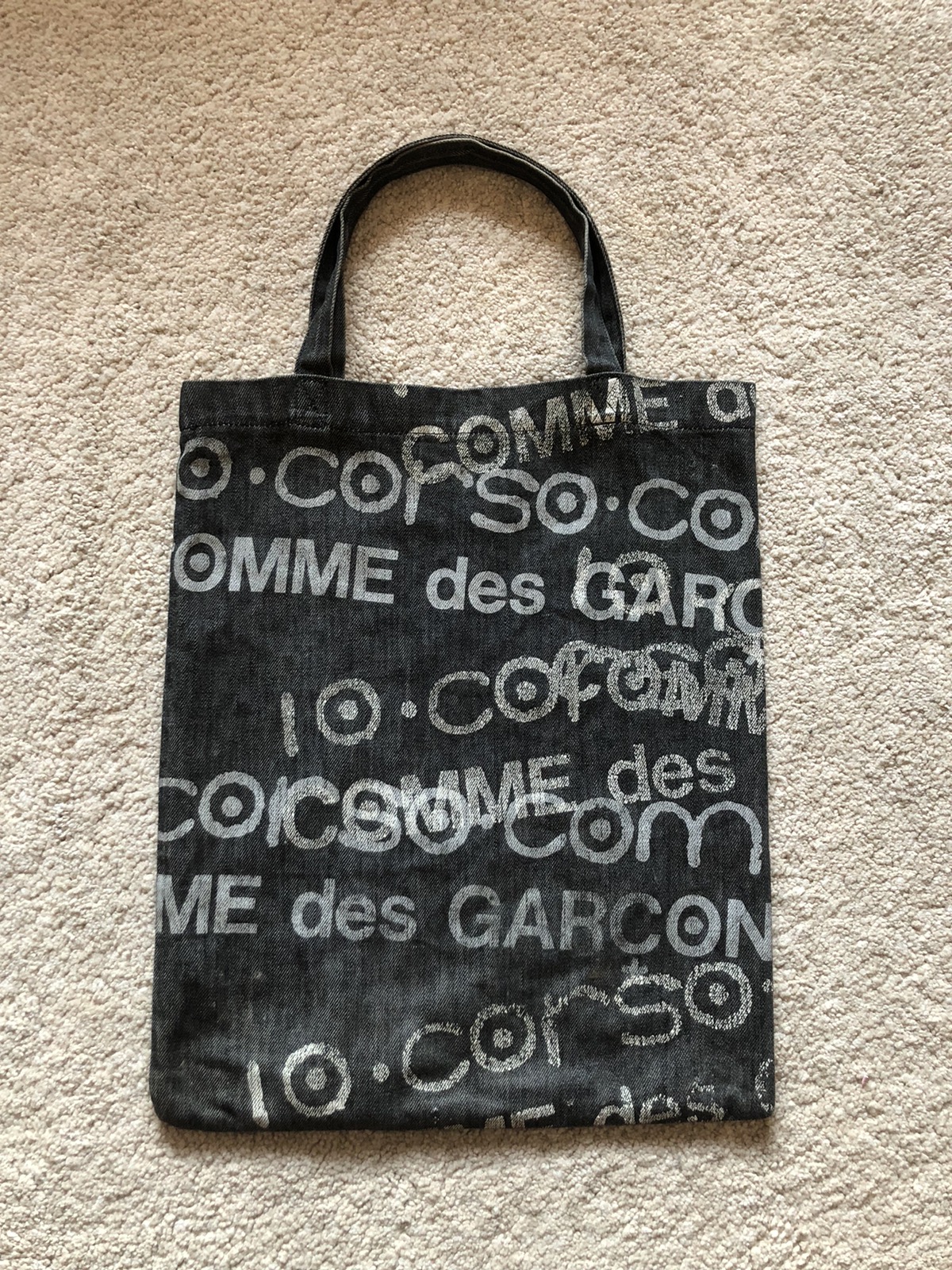 Other Designers 10 Corso Como Comme des Garcons x 10 Corso Como Printed denim Tote Bag jrlhzq REVERSIBLE