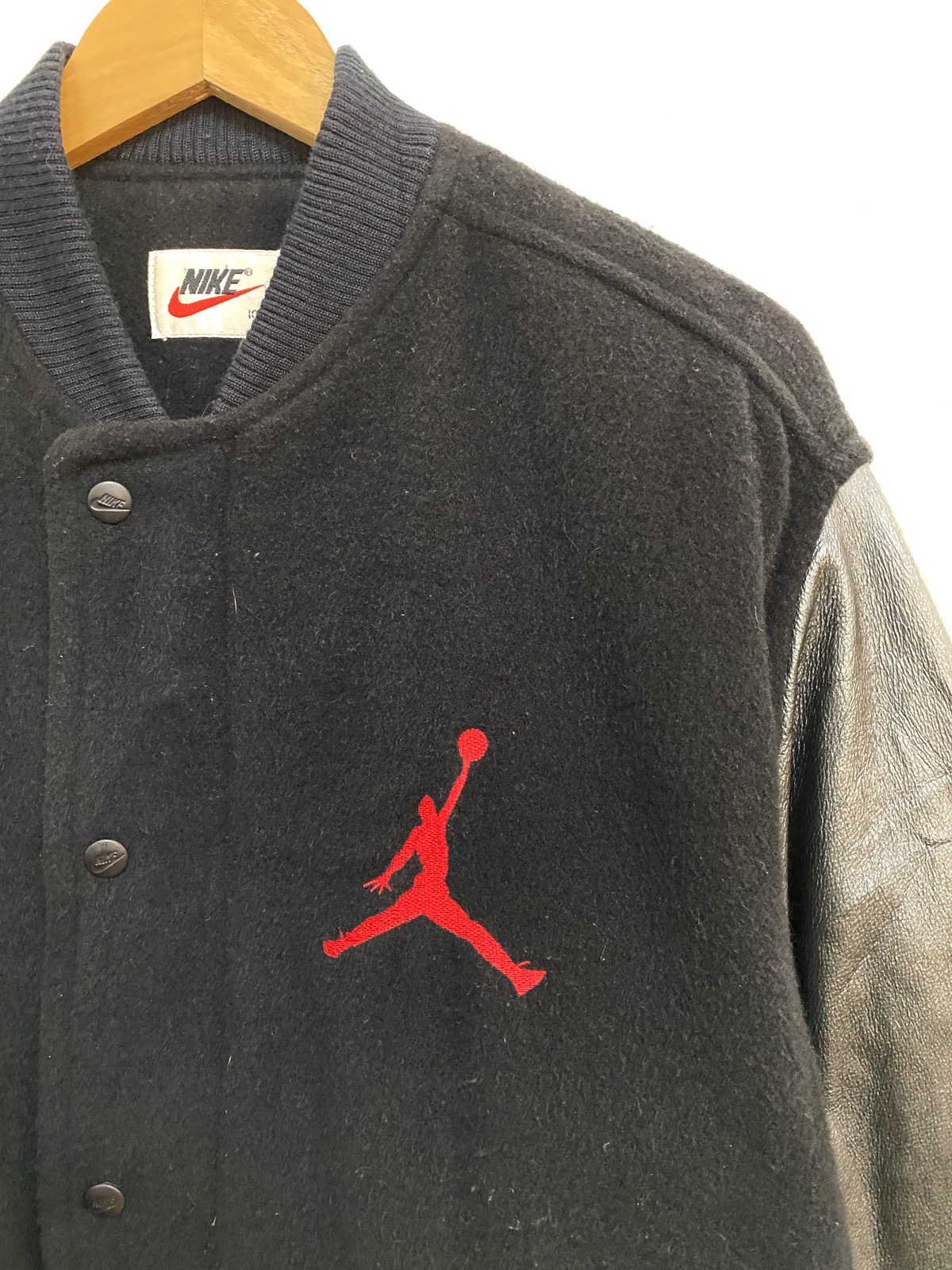 Nike Vintage Nike Air Jordan 23 Varsity Wool and Leather Jacket 