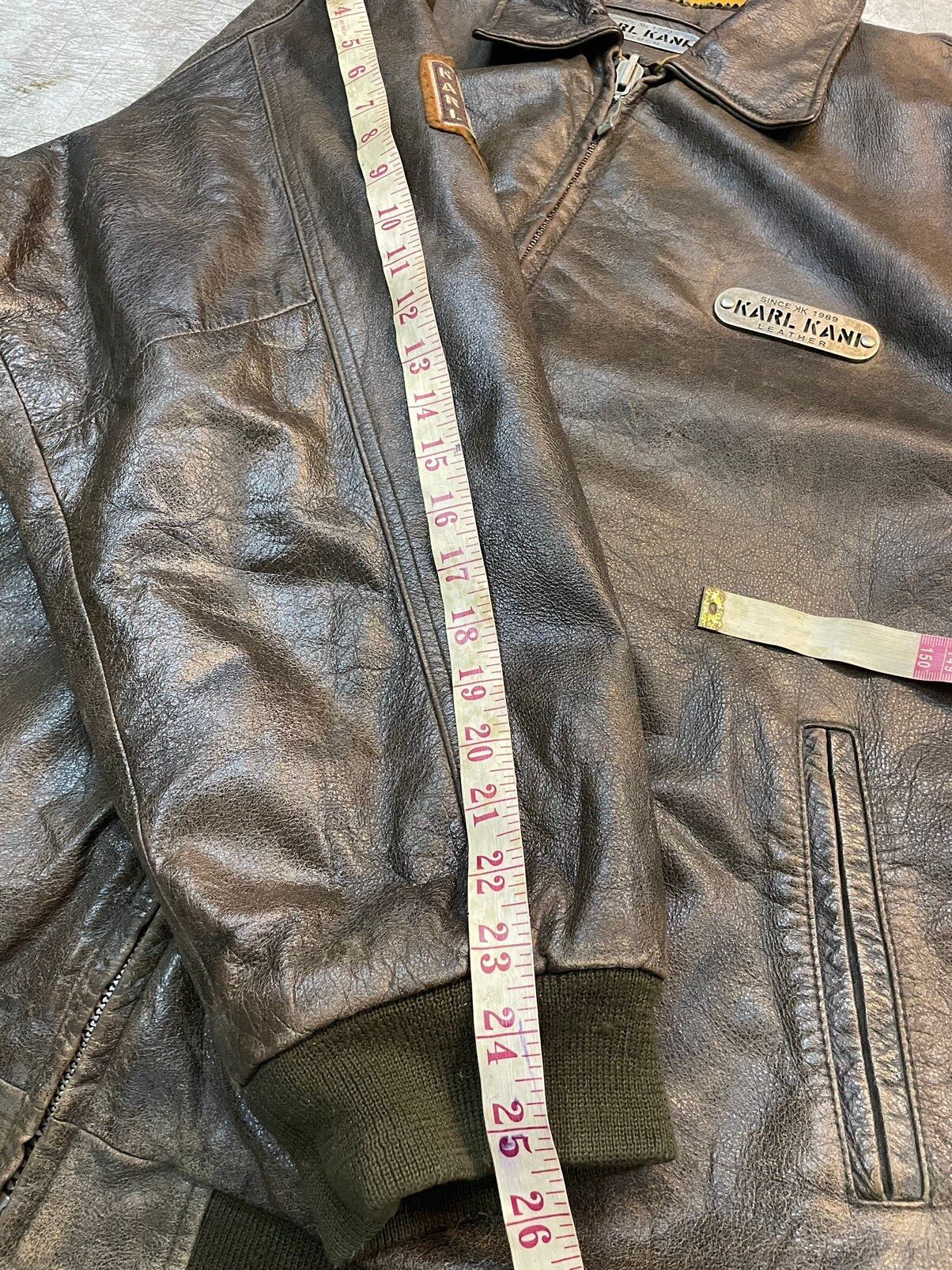 Clothing Lederjacke Karl Kani Rare HTF Karl Kani Vintage 90s Blue