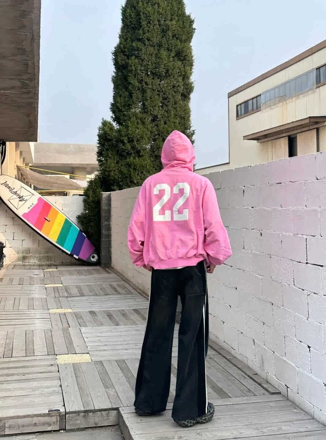 Balenciaga pink hoodie best sale