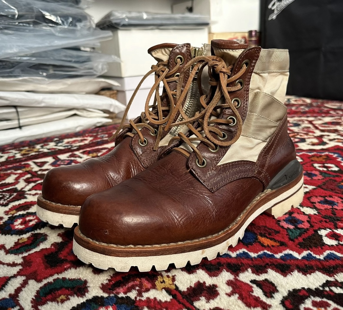 visvim 7HOLE ‘73-FOLK BROWN ブーツ BOOTS VISVIM ビズビム 7 HOLE 73-FOLK レザー ブーツ ブラウン系 ベージュ系