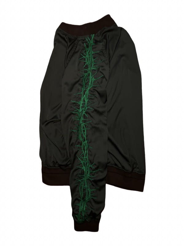 Haider Ackermann Thorn embroidery silk sweatshirt