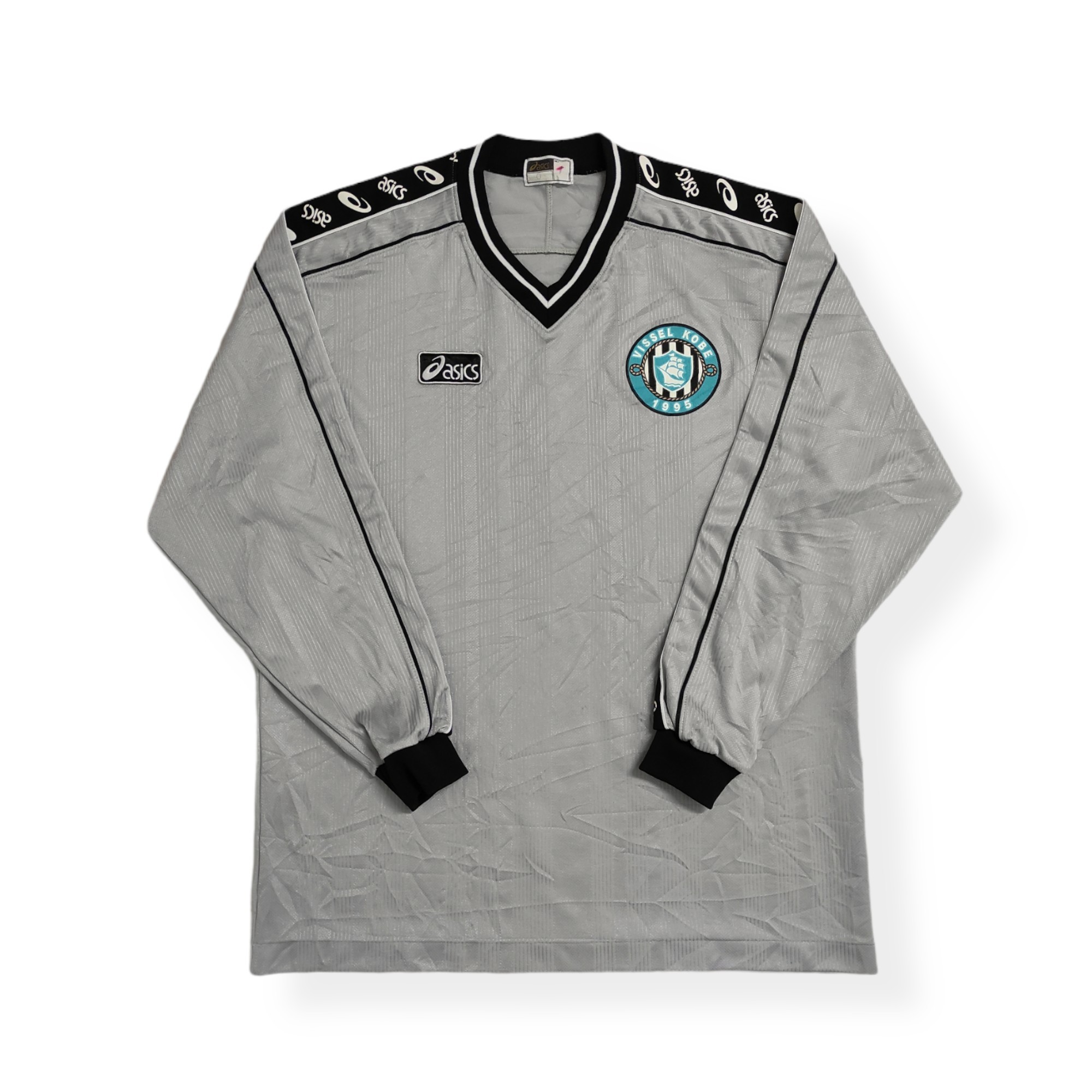Asics Vintage Asics 1995 VISSEL KOBE side tape jersey a99c