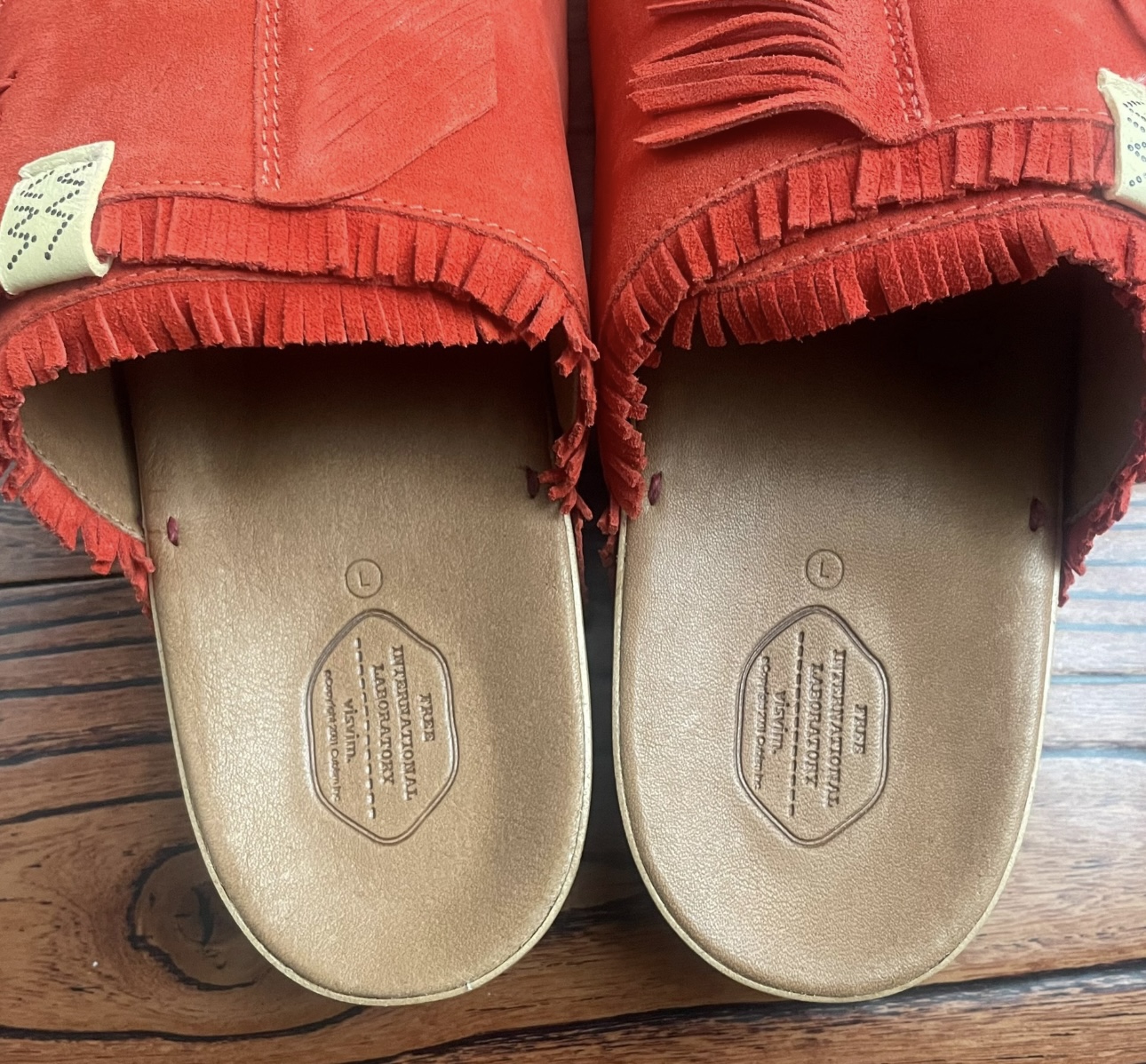 Visvim Shaman Christo Red Suede Folk Sandals Visvim Red Paisley Bandana Christo Sandals – Justin Reed main image 3