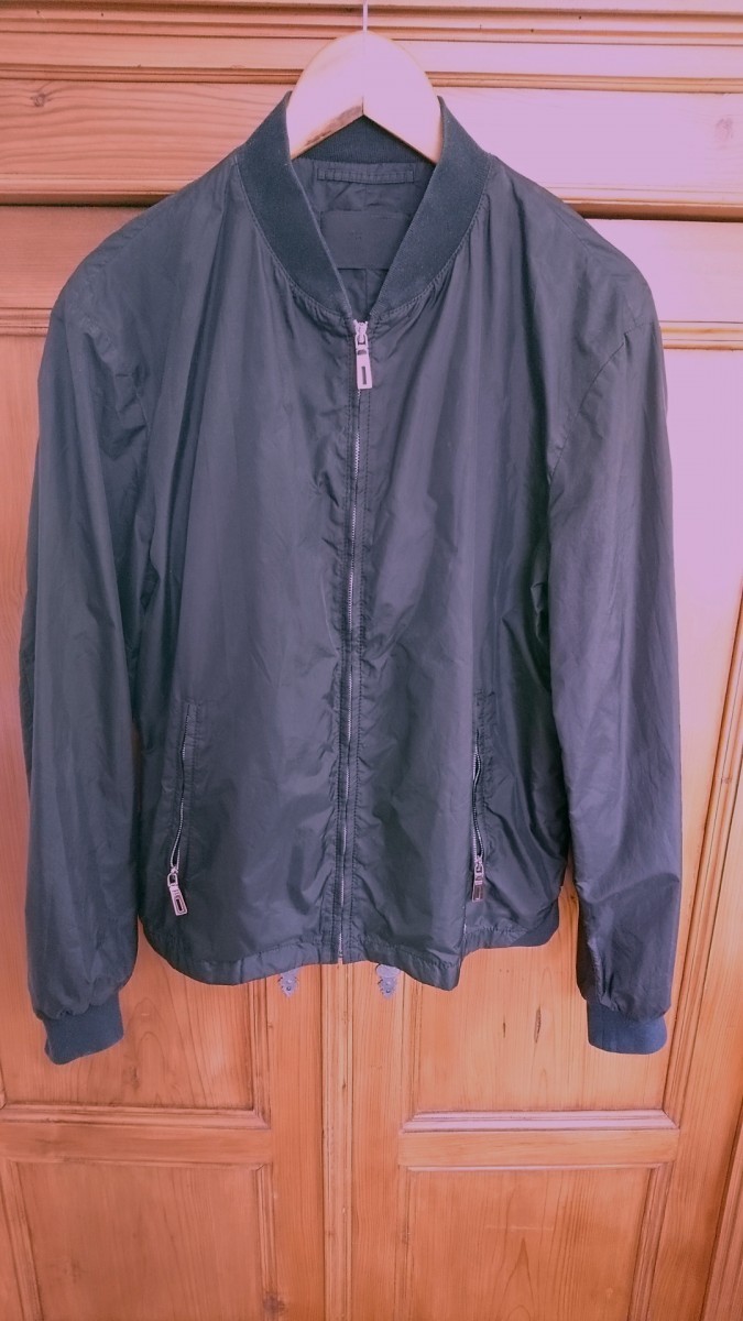 Prada Mainline Black Bomber Jacket Size 52 | bagaios | REVERSIBLE