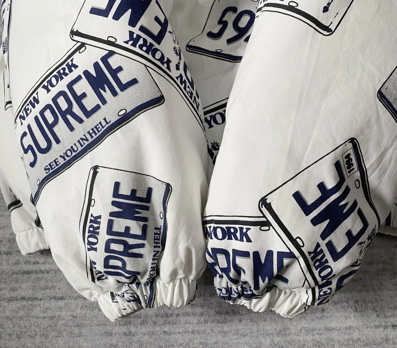 Supreme Supreme License Plate Plate Cotton Puffy Down Jacket 