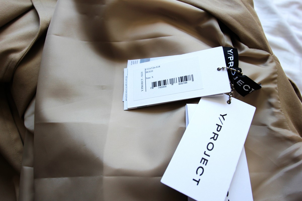 Y/Project BNWT SS20 Y/PROJECT INFINITY EXAGGERATED TRENCH