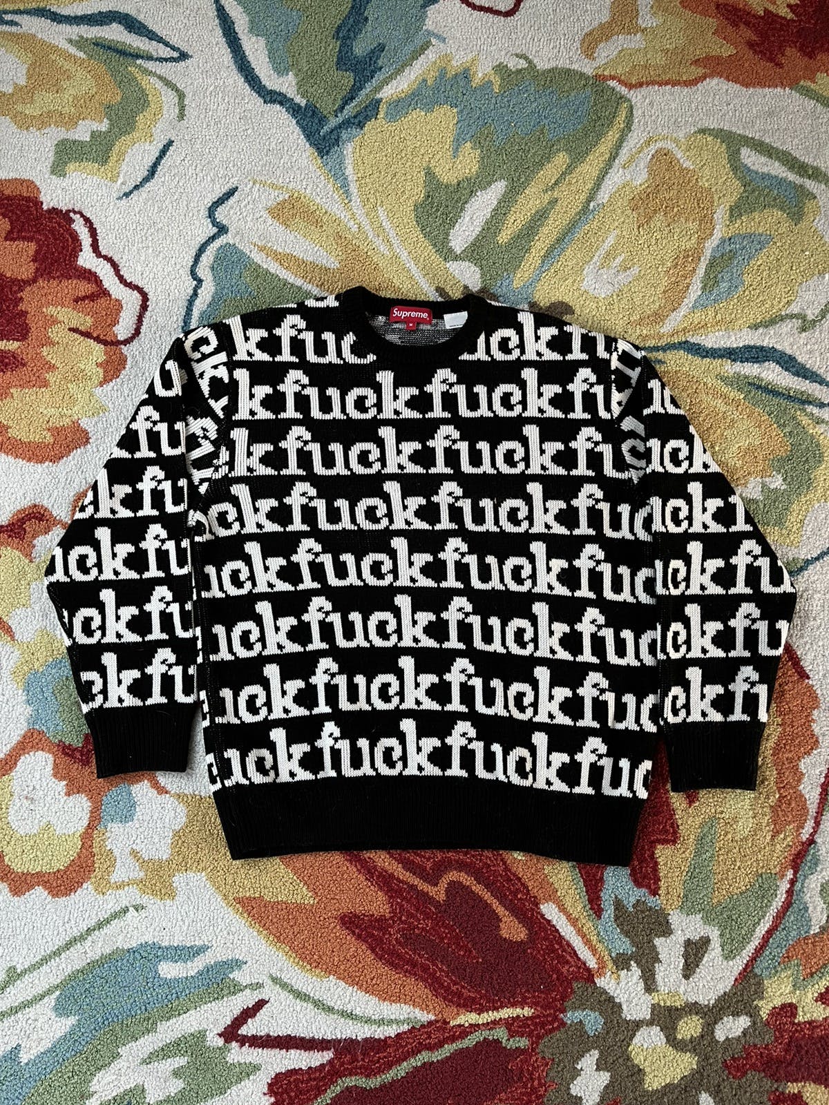 トップス Supreme Fuck Sweater 2022SS Supreme Fuck Sweater (SS22) Black Men's - SS22 - US