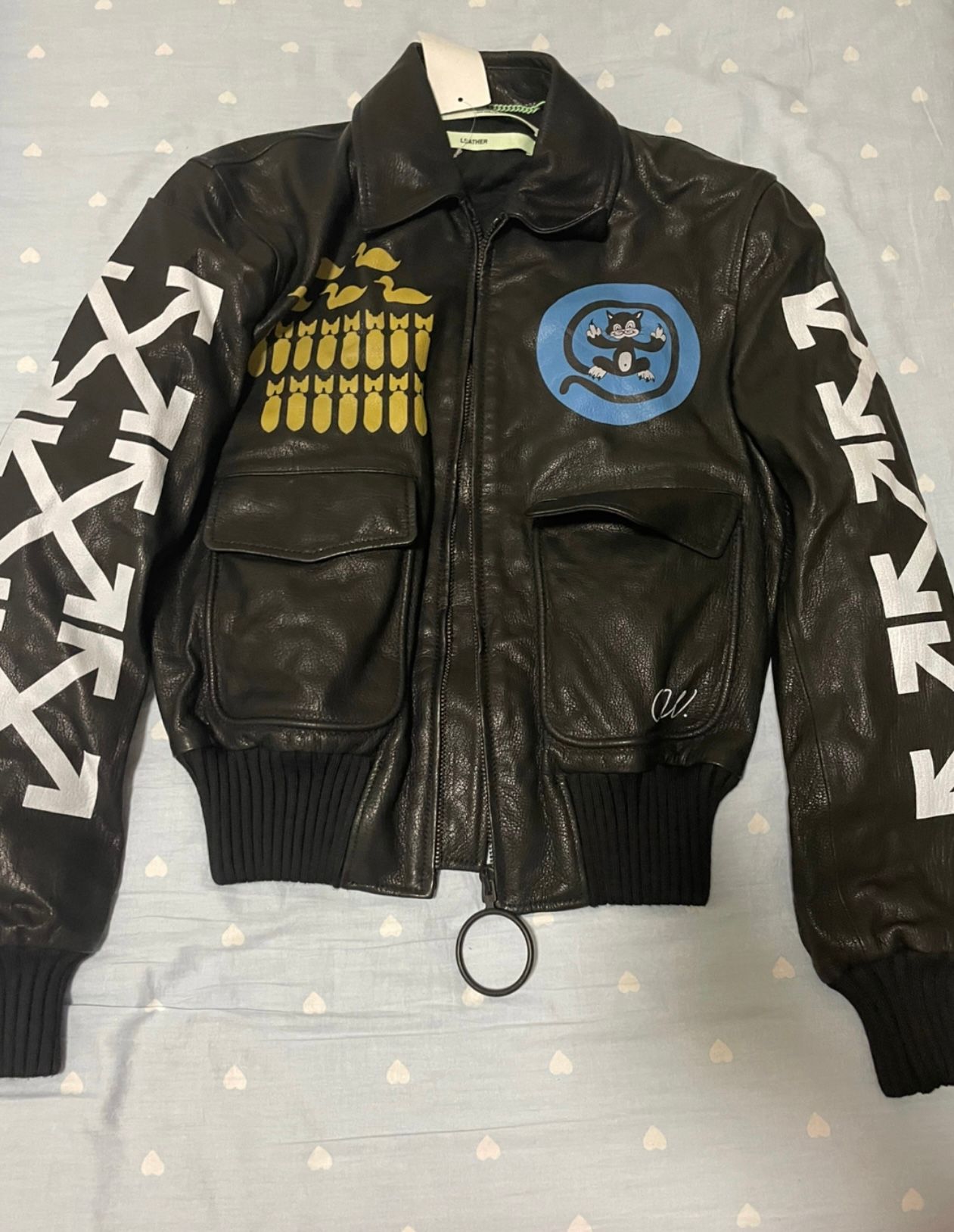 Off-White Off-white A2 Lambskin Leather Jacket S ubvintage