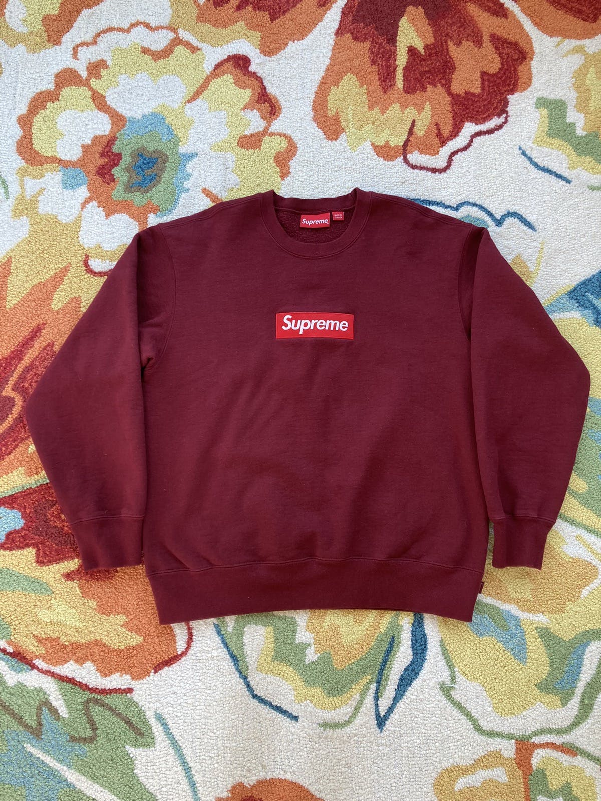 Supreme Supreme Box Logo Crewneck FW22 Cardinal | kchype | REVERSIBLE