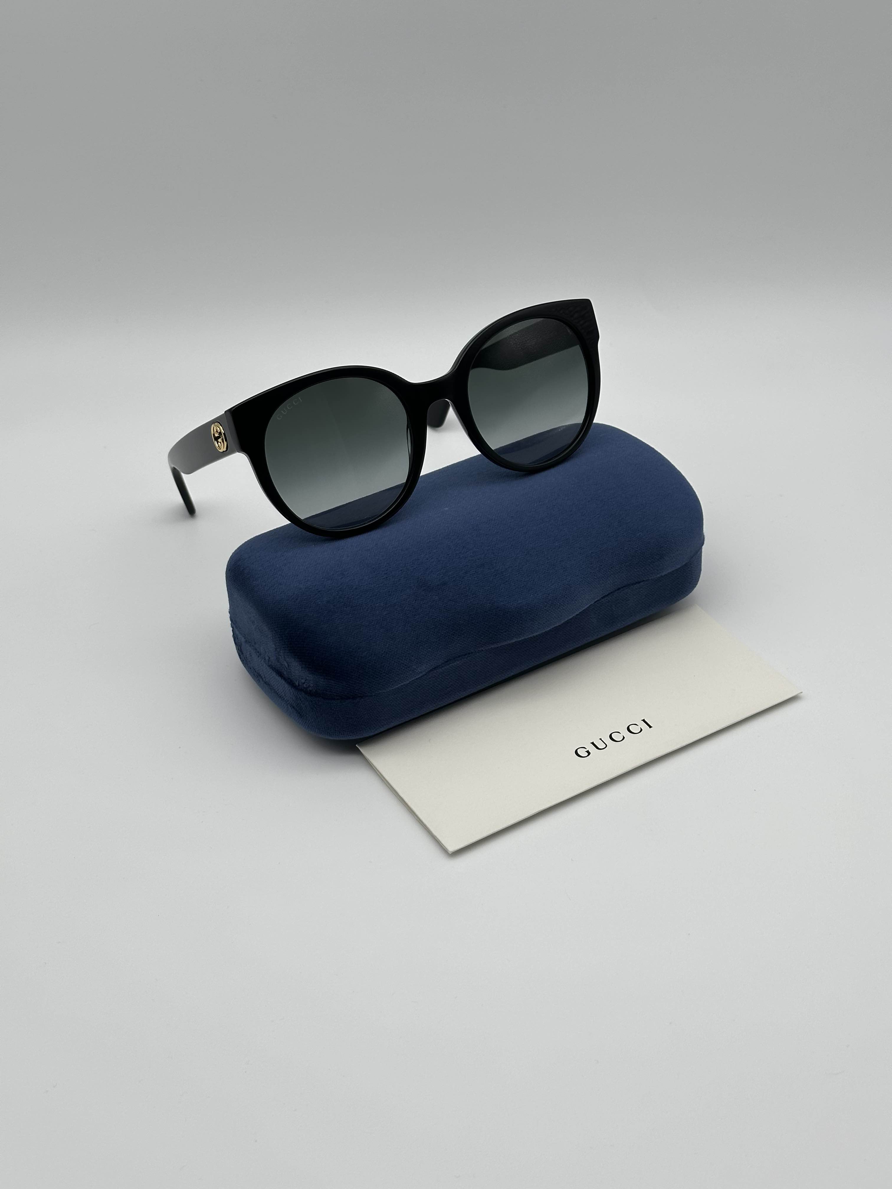 GUCCI BRAND NEW GUCCI GG0035SN 001 Black/Grey Women Sunglasses