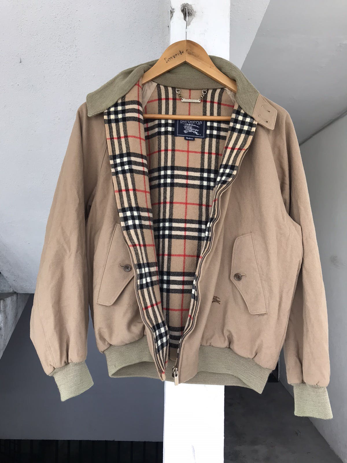 Burberry 90s Burberry Harington Wool Jacket | azzashop | REVERSIBLE