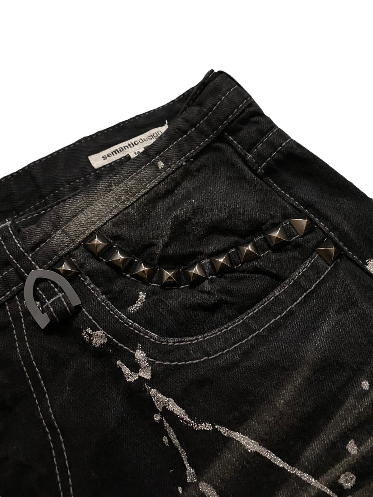 semantic 織りなす design archive skull denim 