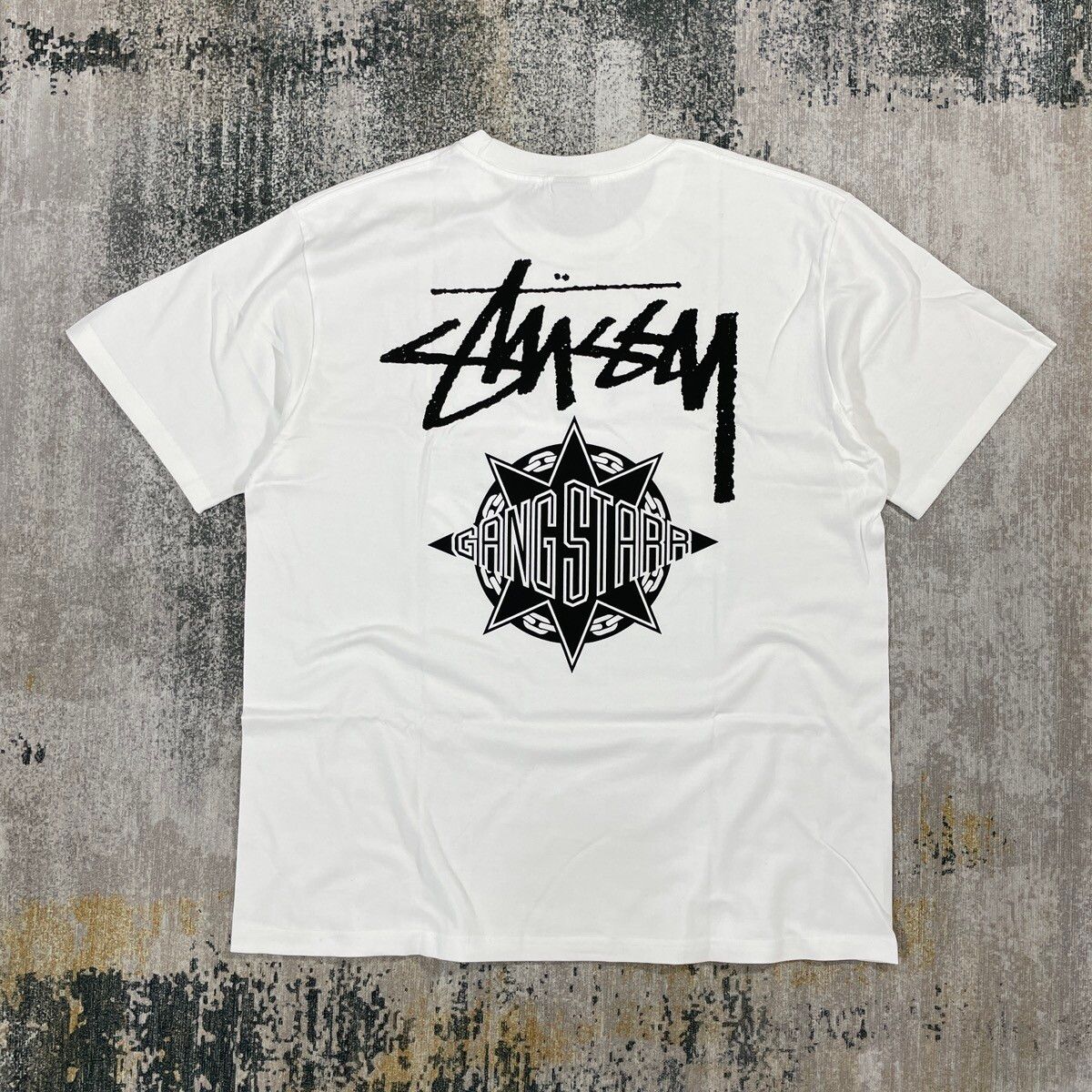 Stüssy Stussy Gang Starr Tee White “ TAKE IT PERSONAL “ | hlnstuff |  REVERSIBLE