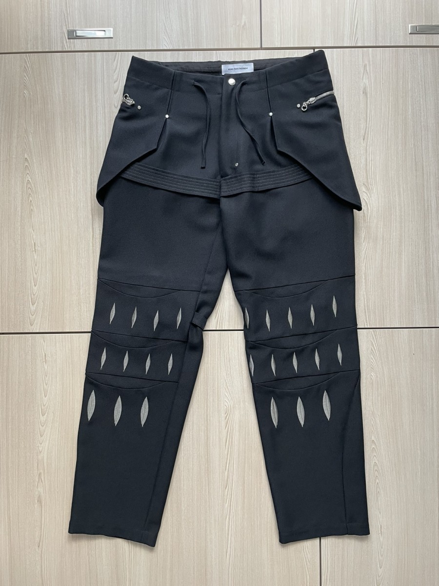 あ*ん様 kiko kostadinov embroidery trousers Kiko Kostadinov ARCADIA EMBROIDERED TROUSER Black size 46 | eBay