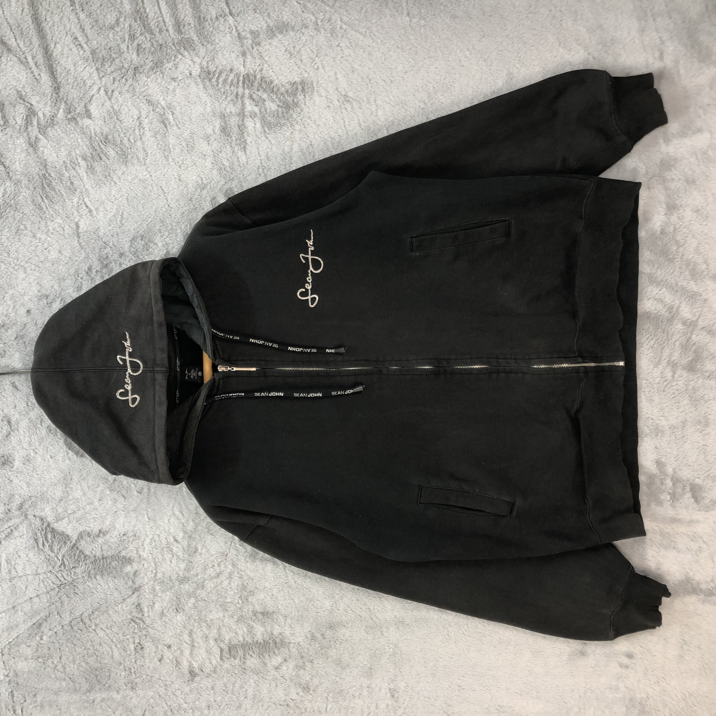 Other Designers Sean John - SEAN JONH Embroidery Logo Zipper 