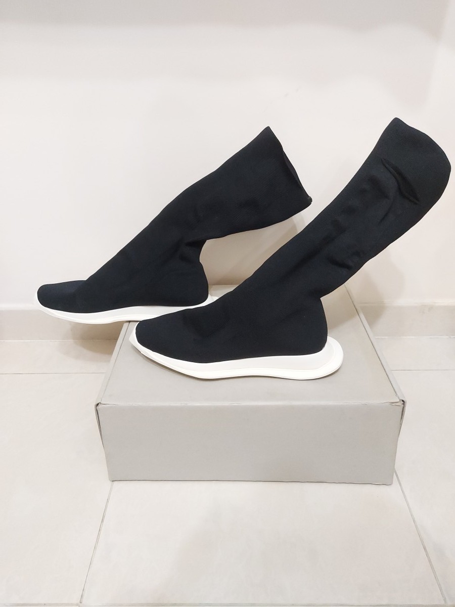 Rick Owens FW18 AW18 Oblique Stretch Sock Runner Sneakers